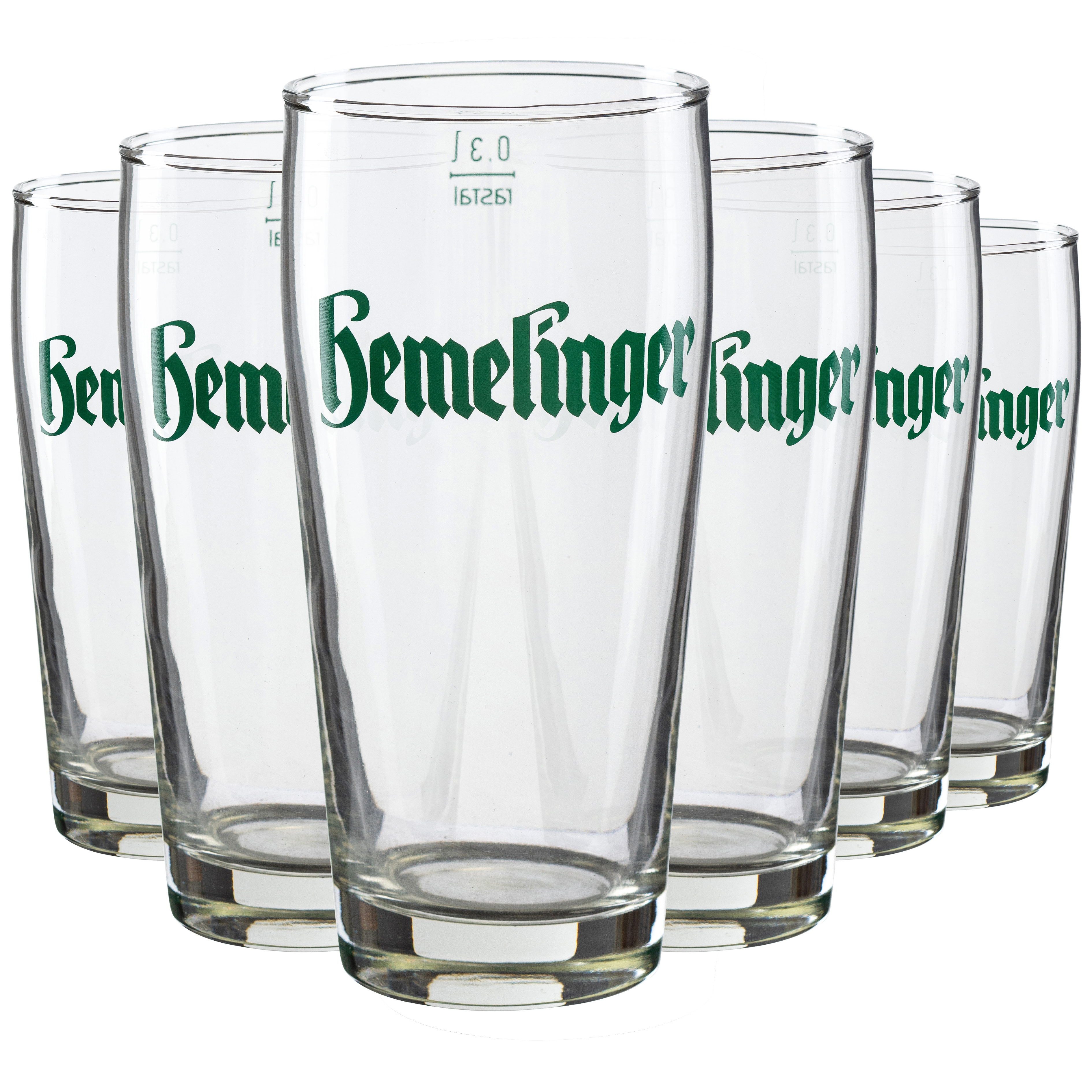 Bierglas 6x Hemelinger Willy Becher 0,3l geeicht Rastal