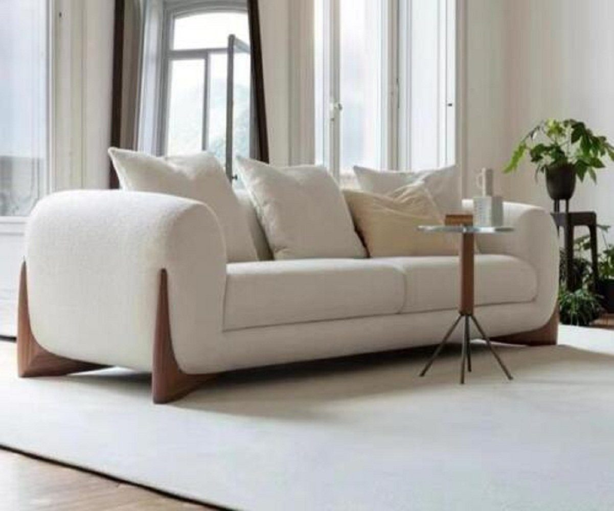 JVmoebel 3-Sitzer Sofa 3 Sitzer Weiß Hochwertig Polster Sofas Design Textil neu Modern, 1 Teile, Made in Europa