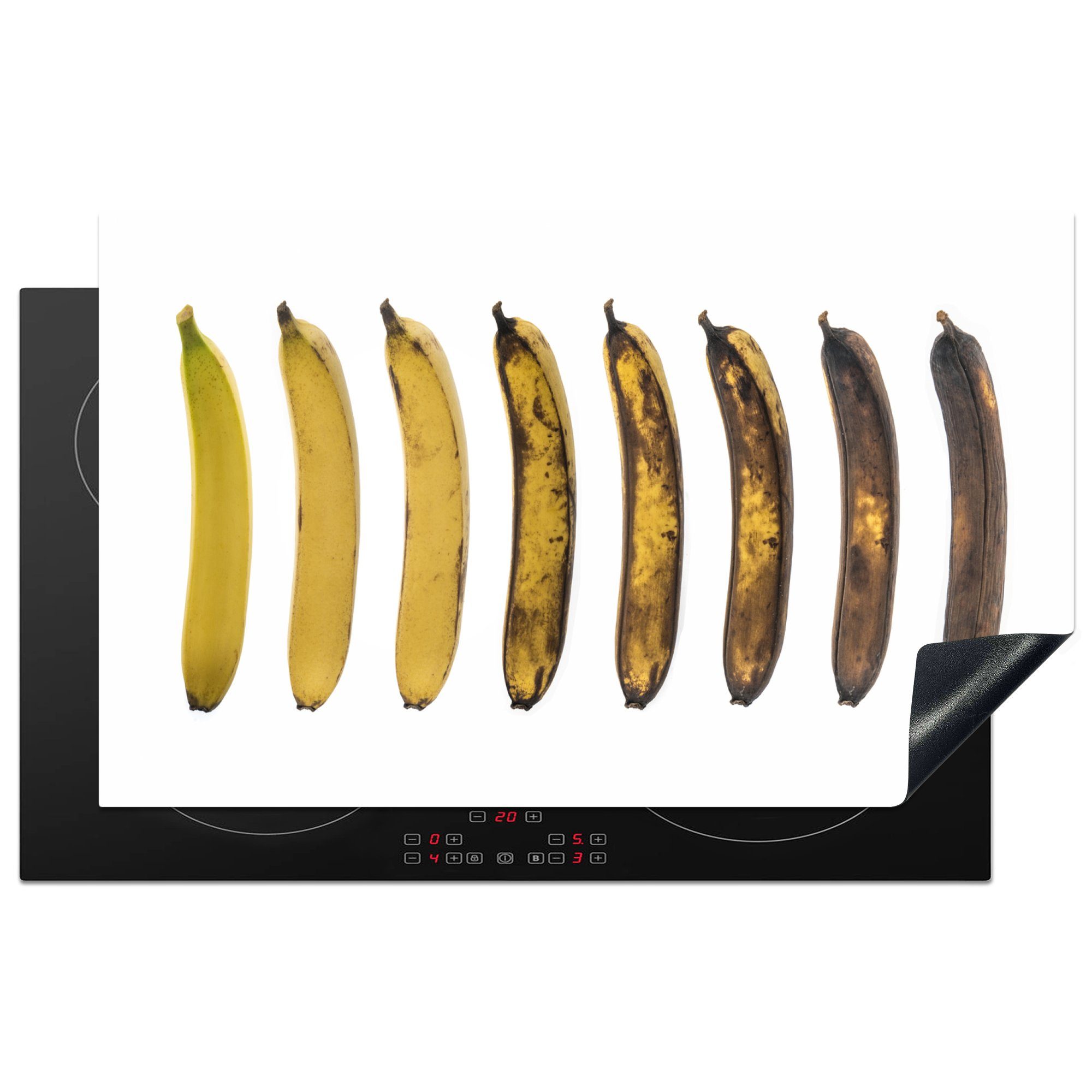 Ceranfeldabdeckung, küche cm, Vinyl, Banane - Herdblende-/Abdeckplatte tlg), (1 83x51 MuchoWow - Gelb, Obst für Arbeitsplatte