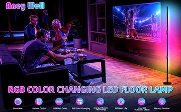 Daskoo LED Stehlampe LED Stehleuchte mit Fernbedienung, 2800 lm, 20 W, Farbwechsel,RGB, LED fest integriert, RGB, Stehleuchte für Wohnzimmer, Schlafzimmer