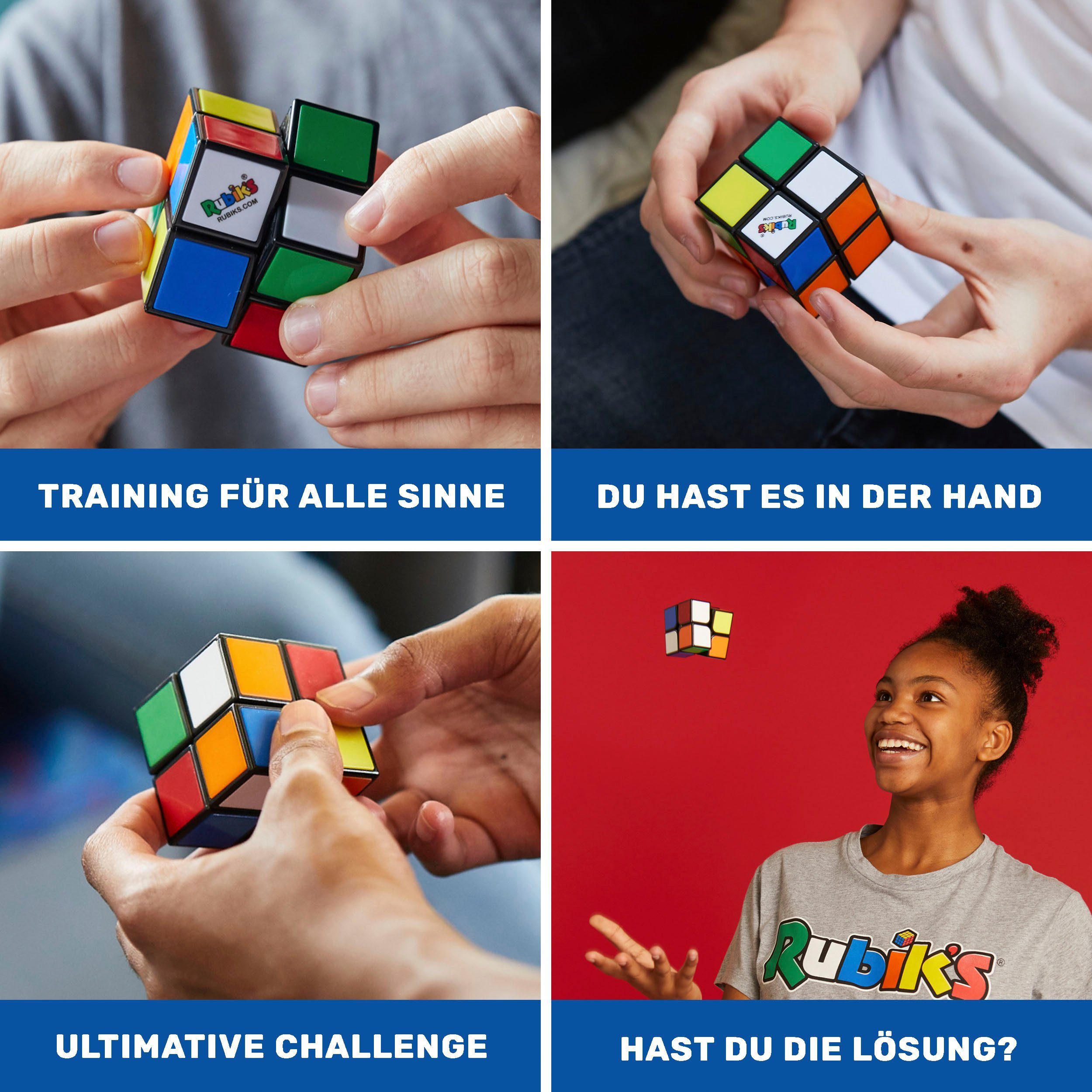 Spin Master Spiel Rubik's - 2x2 Mini, Logikspiel-Würfel
