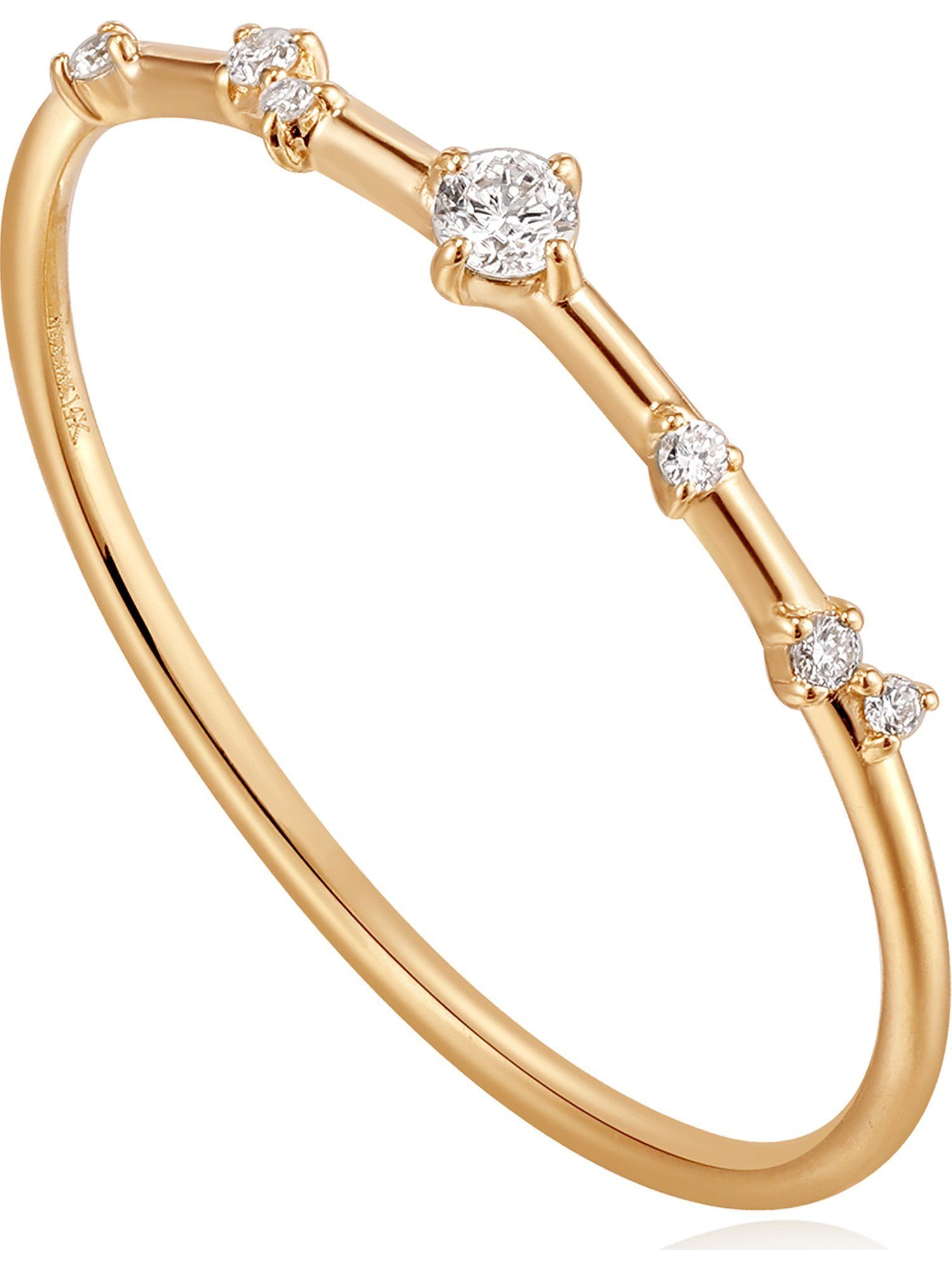 Ania Haie Fingerring Ania Haie Damen-Damenring 585er Gelbgold Diamant