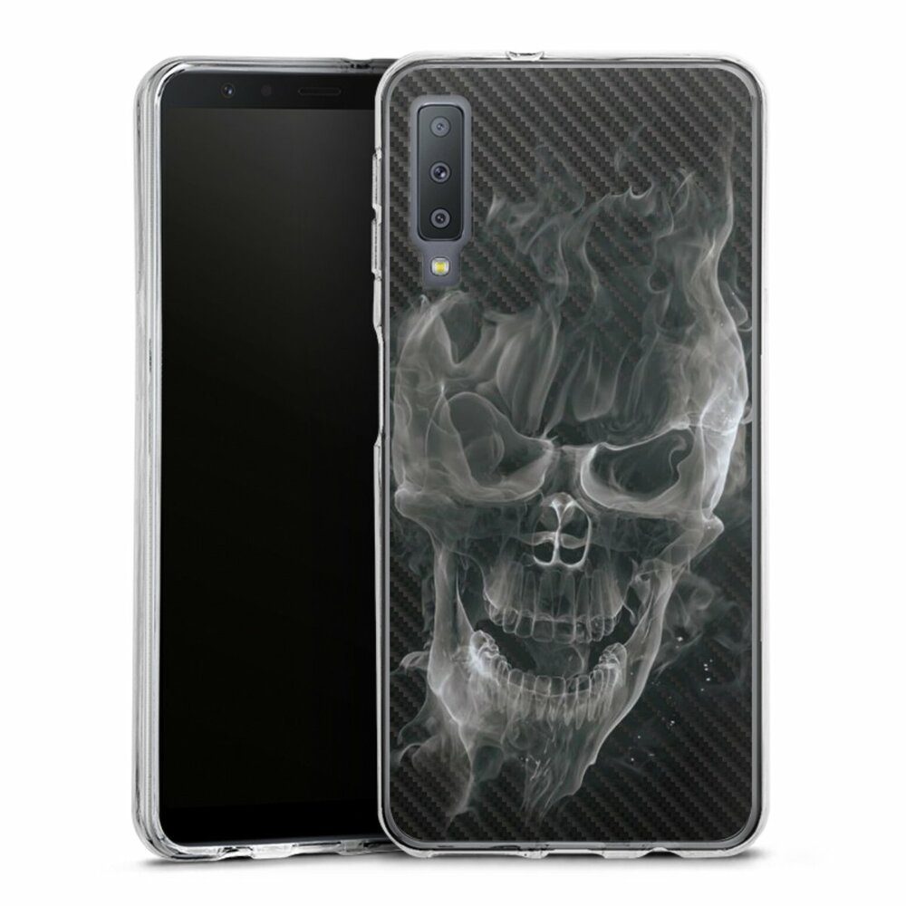 DeinDesign Handyhülle Totenkopf Schädel Carbon Smoke Skull Carbon ...