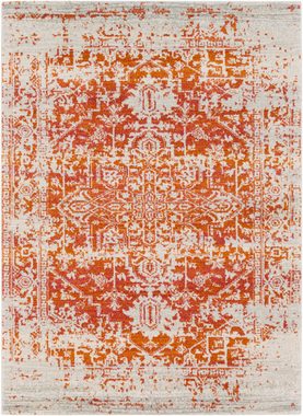 Teppich Traditional, Surya, rechteckig, Höhe: 12 mm, Kurzflor Orientteppich, Wohnzimmer, Schlafzimmer, Orange