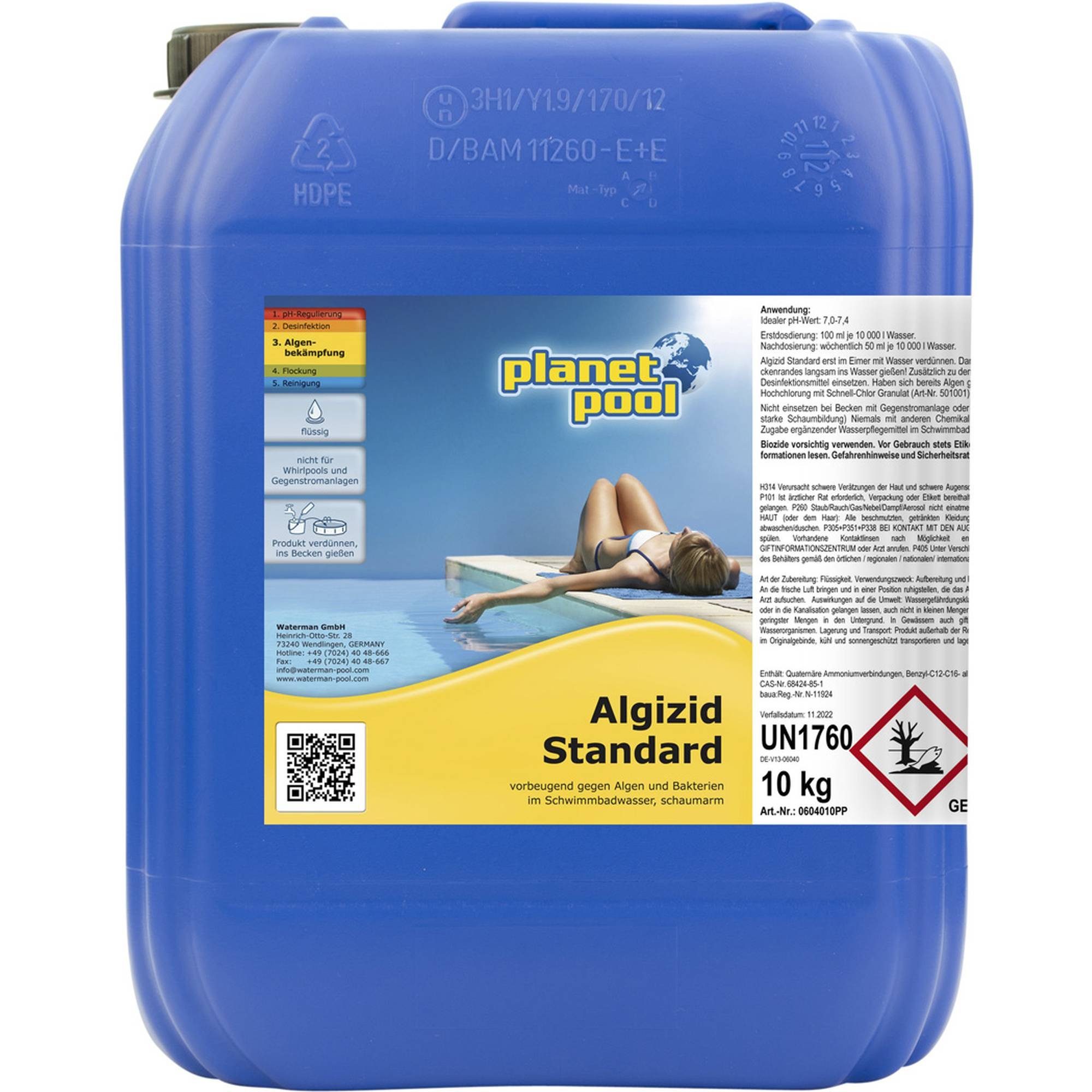 Pool Poolpflege Pool Algizid Standard 110 Liter wählba«