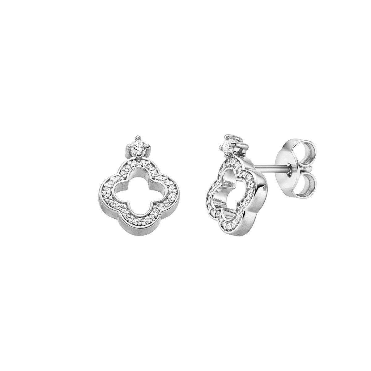 VIVENTY Paar Ohrstecker Viventy Ohrstecker 4-Eckigem Design Zirkonia Sterling-Silber 788854