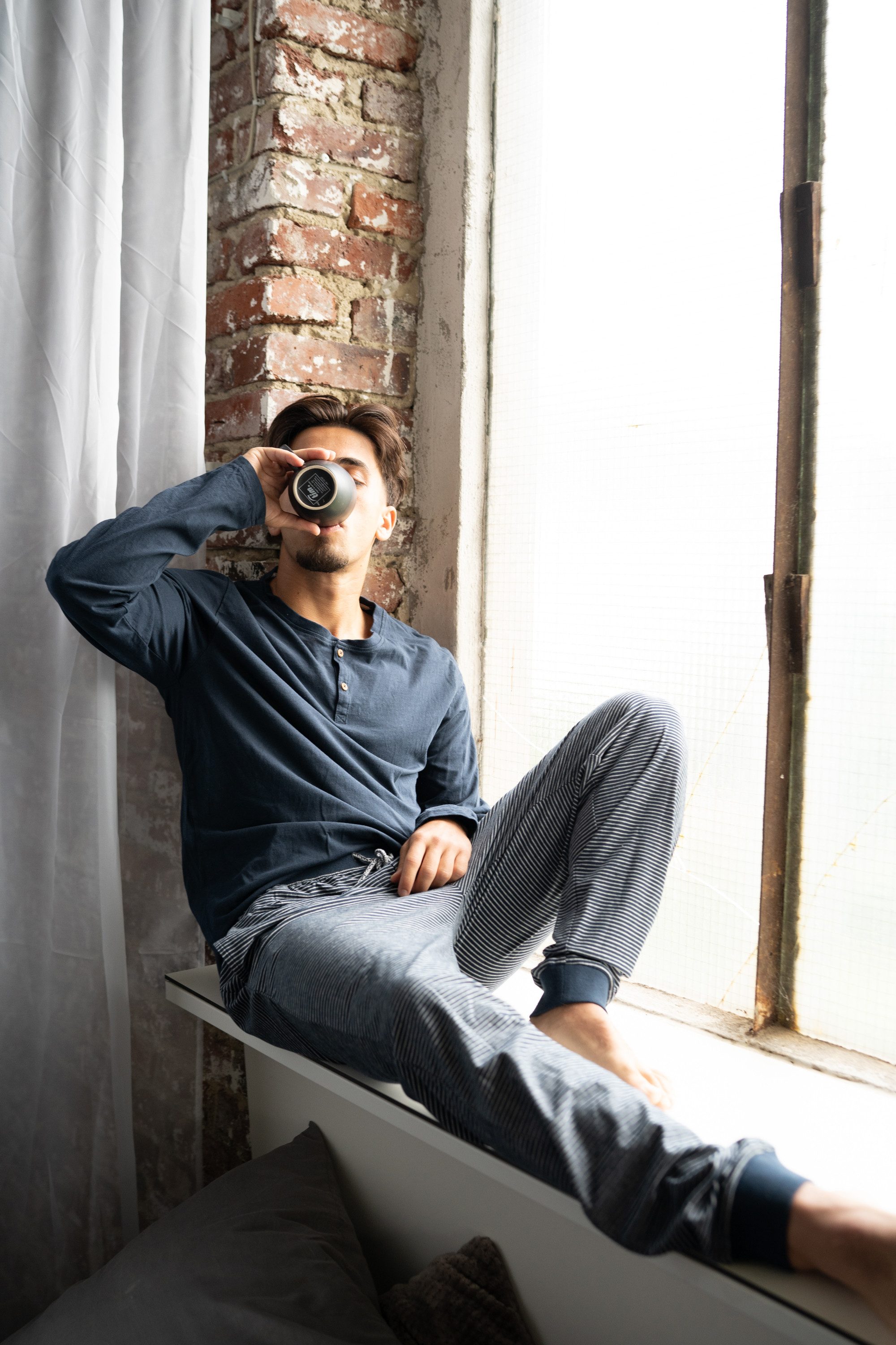 Phil & Co. Pyjamaoberteil Snow Drift (Packung, 1-tlg., 1-teilig) Herren Sch günstig online kaufen