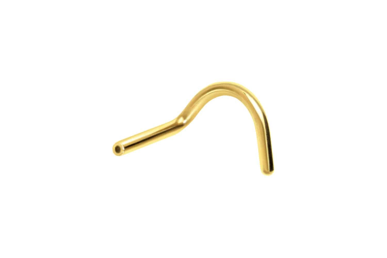 Nasenpiercing Titan Nasenstecker Spirale mit Push Fit ohne Kugel