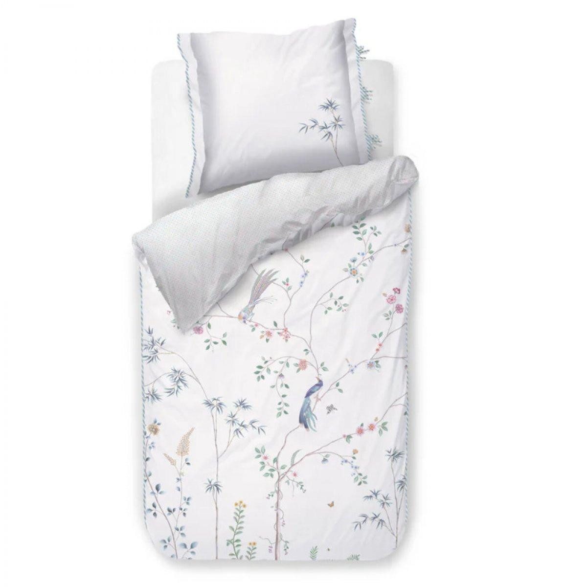 PiP Studio Bettwäsche Bettwäsche-Set Bamboo Blossom White (135x200cm)