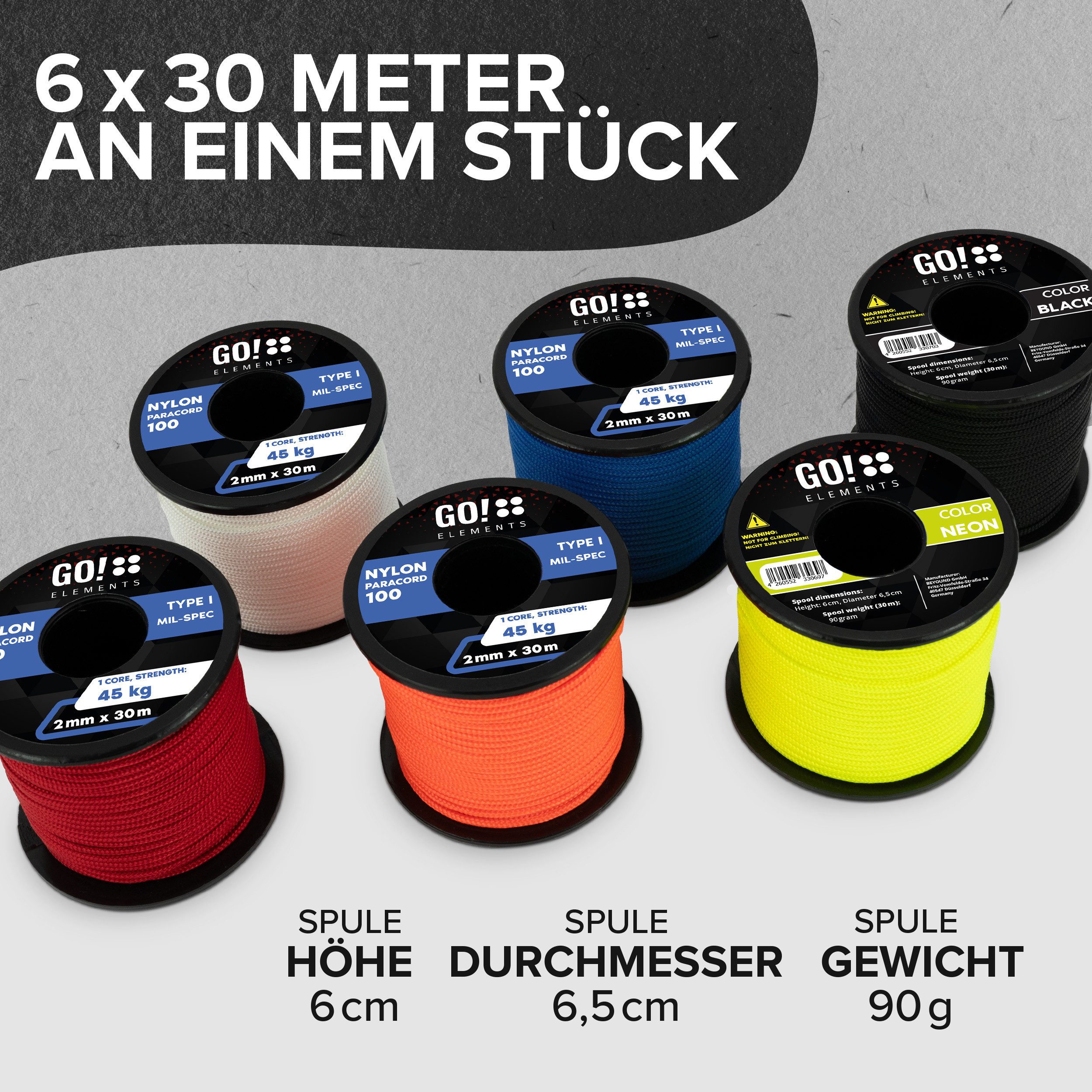 GO!elements Paracord 100 - 2mm Seil, günstig online kaufen