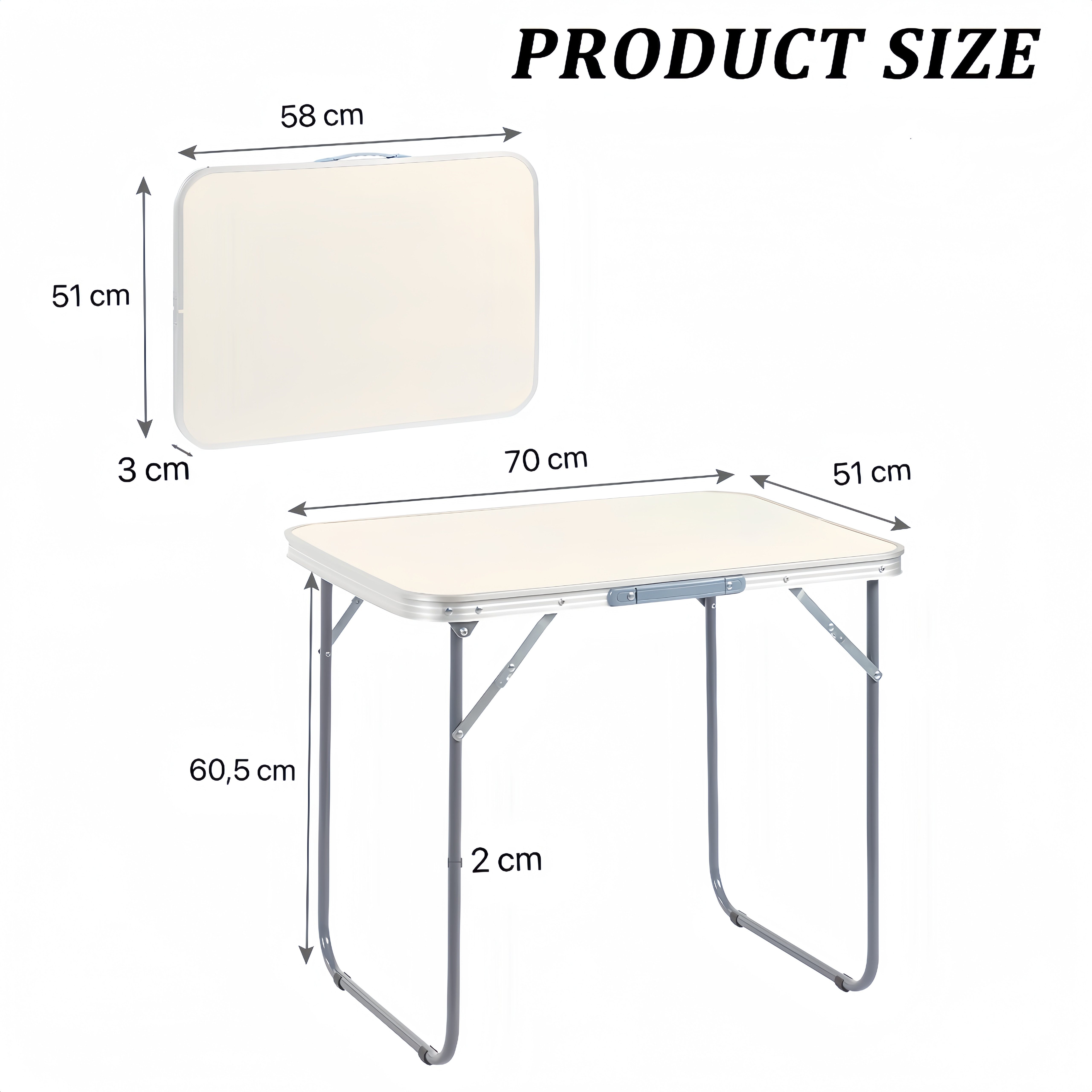 VINGLI Campingtisch Klapptisch Höhenverstellbar, Gartentisch Wetterfest, 70 günstig online kaufen