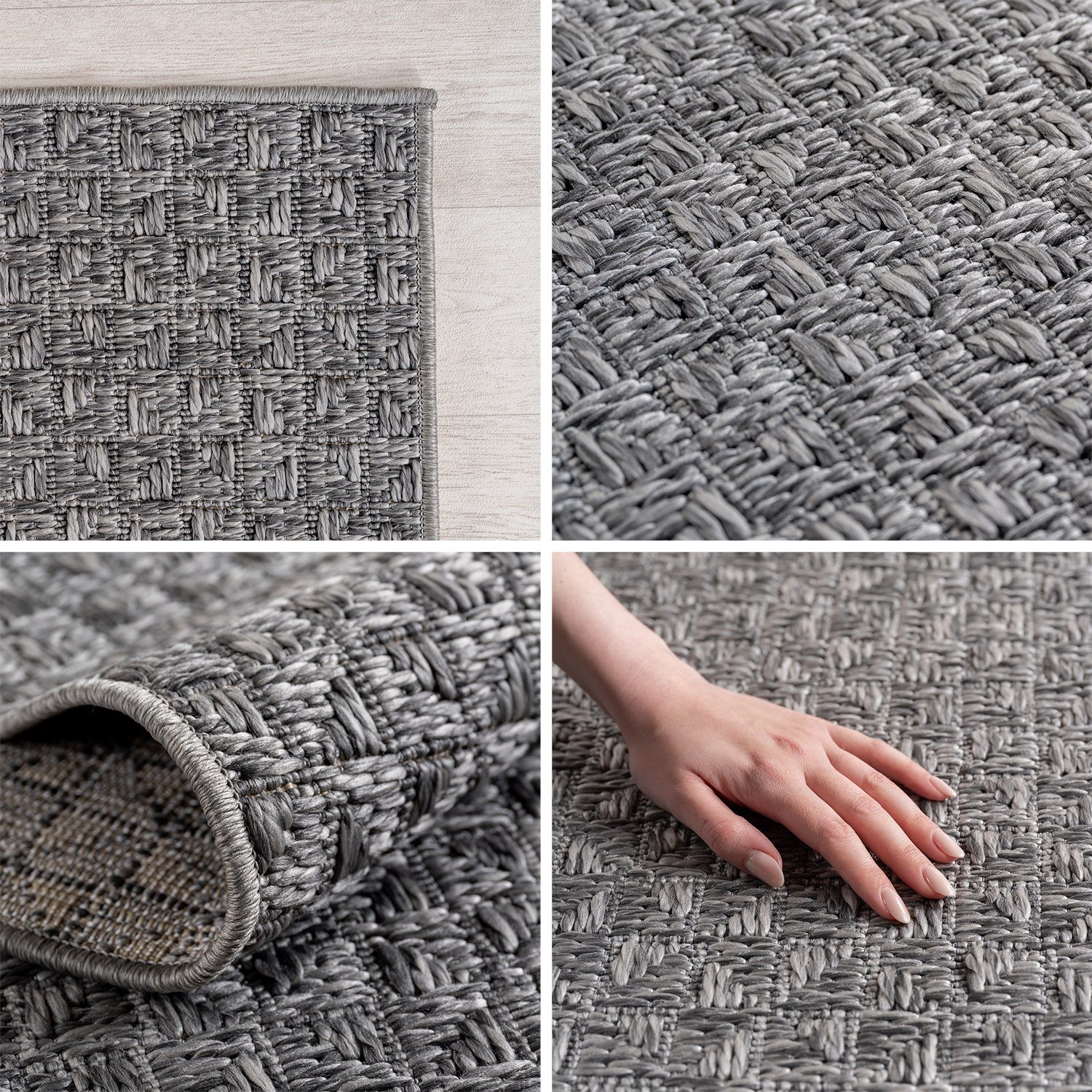 Carpettex Outdoorteppich Boho Design, Rechteckig, Höhe: 5 mm, Outdoor Teppich Wetterfest Modern Design Wohnzimmer Küchen Terrasse