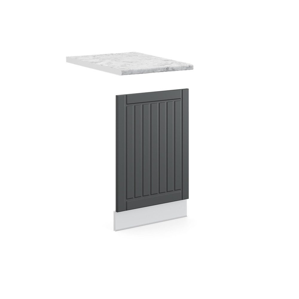 Vicco Frontblende Fame-Line, Anthrazit Landhaus/Weiß, 45 cm, AP Marmor (1 St)