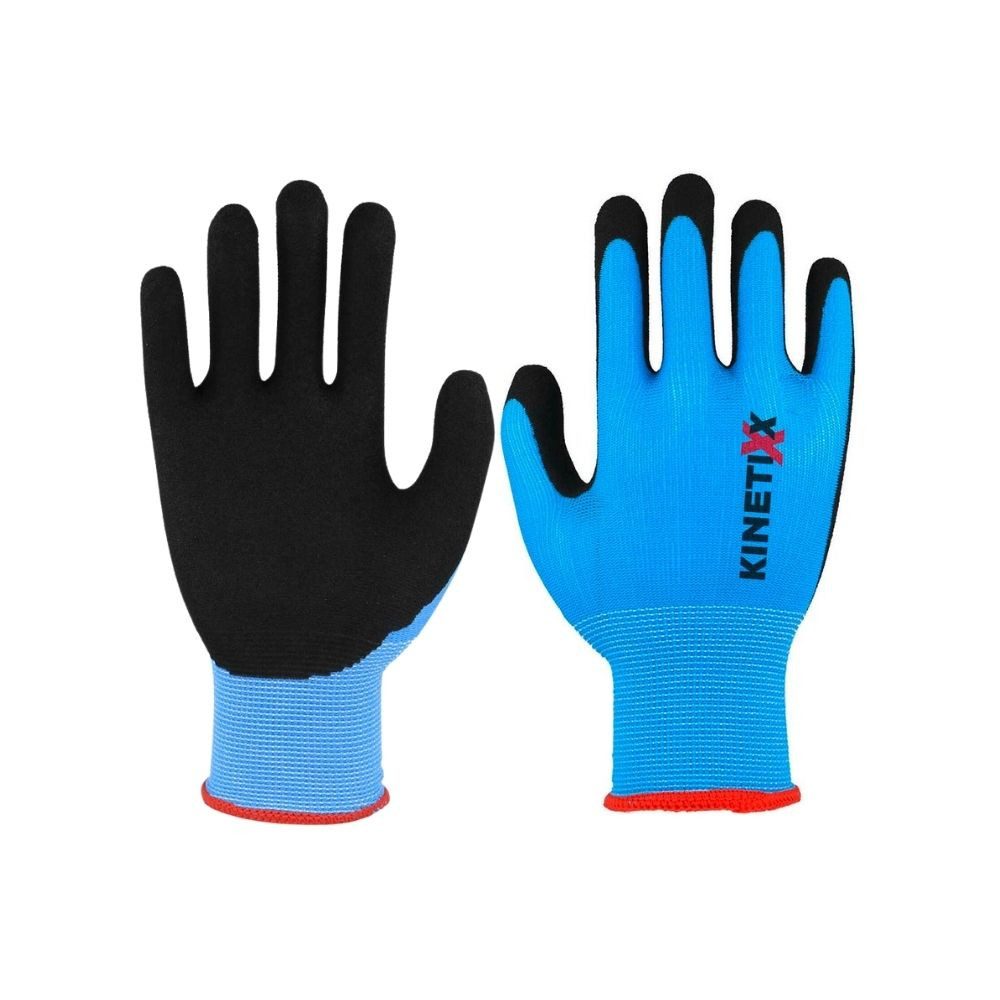 Kinetixx Gartenhandschuhe Kinder-Arbeitshandschuh X-Kids in Blau I KinetiXx (Passt sich perfekt an die Hand an) Abriebfest, Anatomische Passform, Wasserabweisend, Atmungsaktiv, Hoher