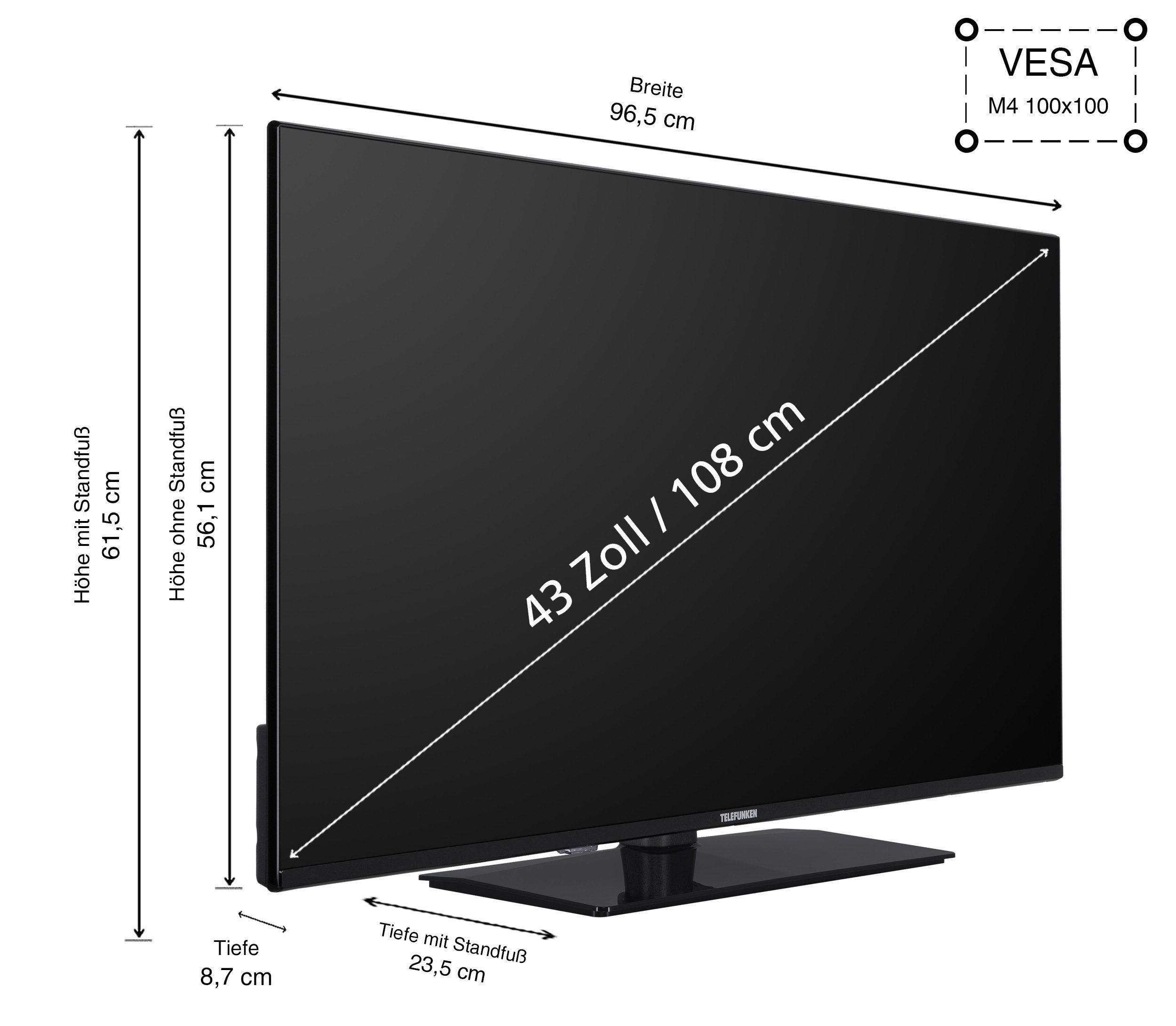 Telefunken XU43VP750M LCD-LED Fernseher ...