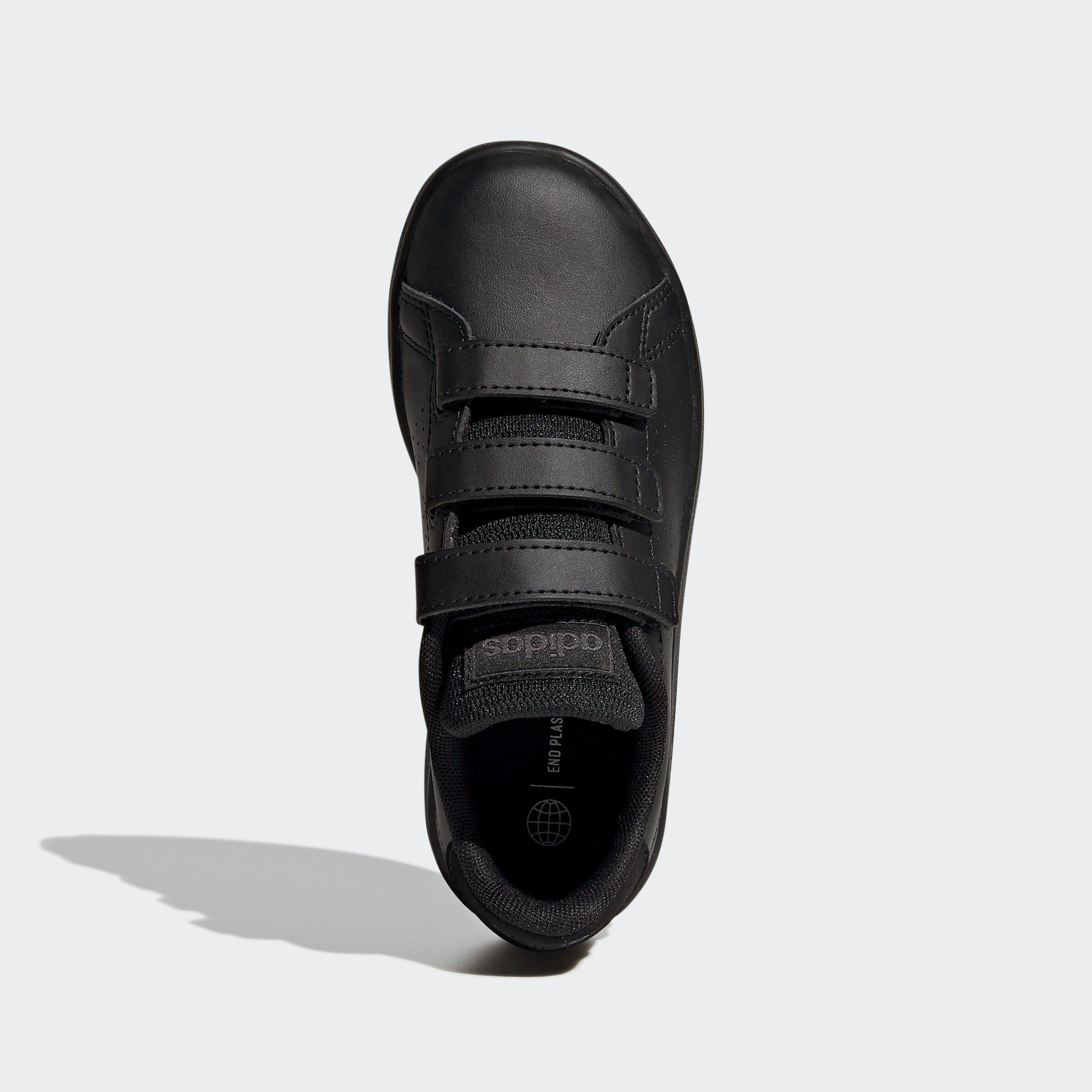 COURT Grey / Stan HOOK-AND-LOOP Black Black adidas Spuren adidas den des Core Design Sneaker LIFESTYLE Core / ADVANTAGE Sportswear Smith auf Six