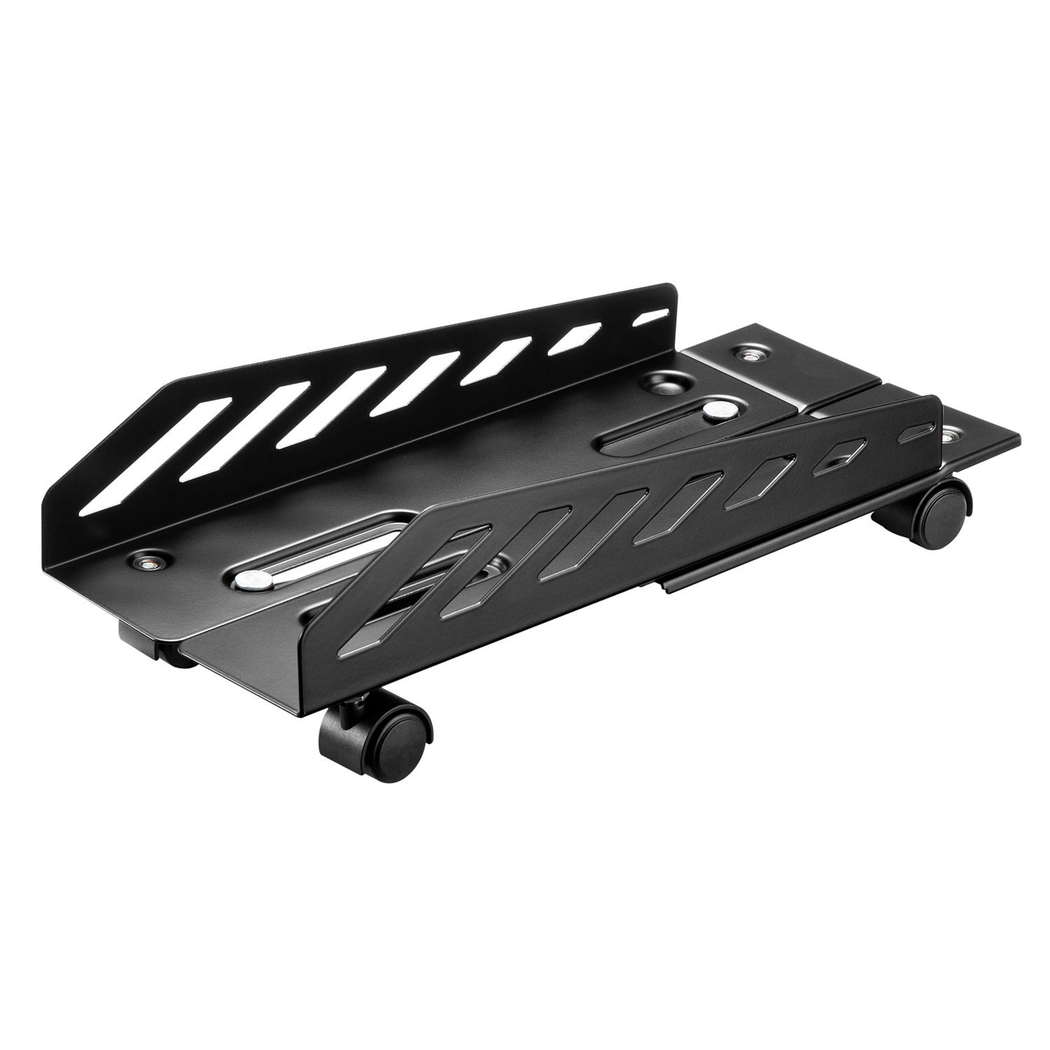 NanoRS Bürowagen RS480 mobiler CPU-Ständer mit 4 Rollen bis 25 kg, mit Feststellbremsen, Stahlkonstruktion für Büro & Gaming PC, Rollwagen 160–300 mm – Bild 3 von 5