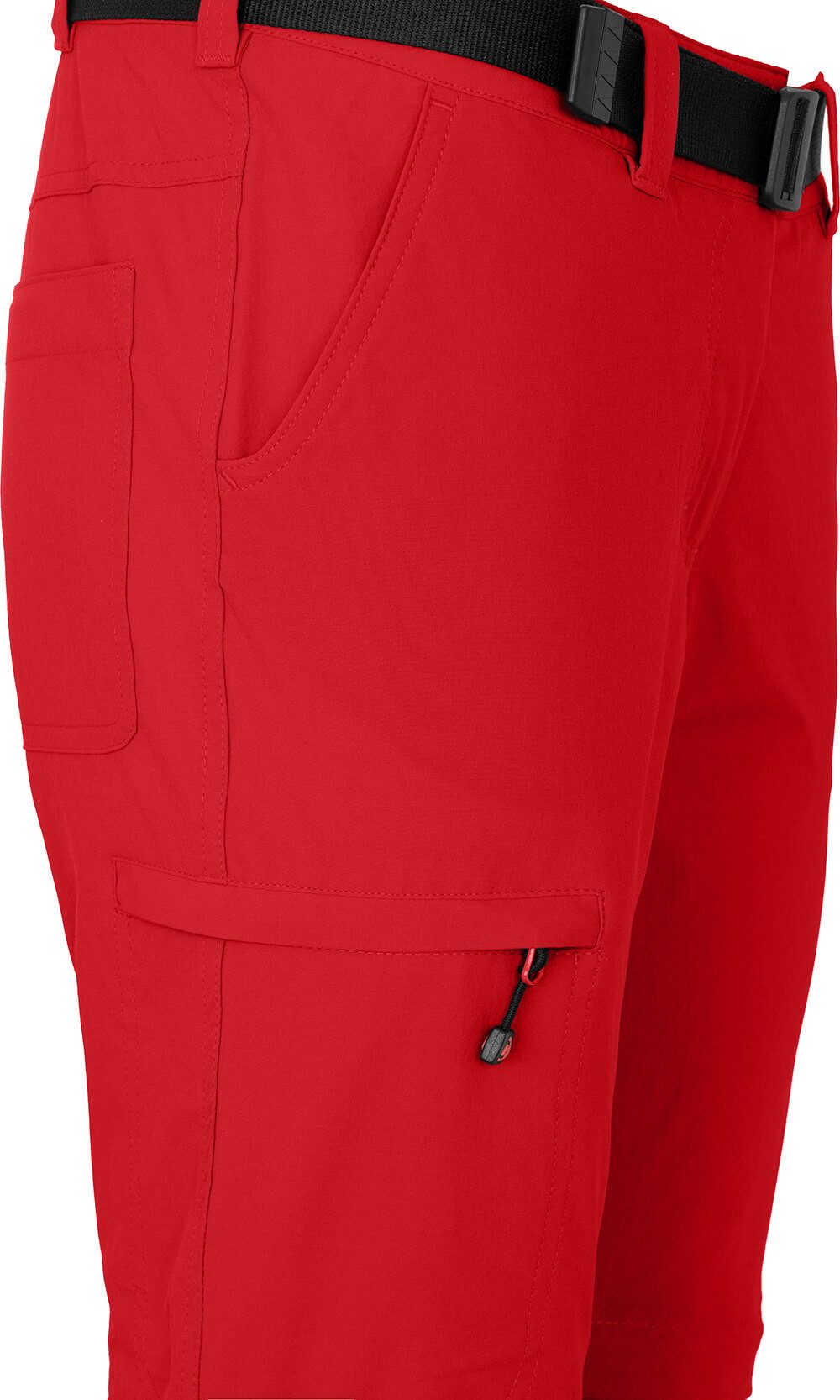 Bergson Outdoorhose BENNETT Zipp-Off (slim) Damen Wanderhose, vielseitig, pflegeleicht, Normalgrößen, salsarot