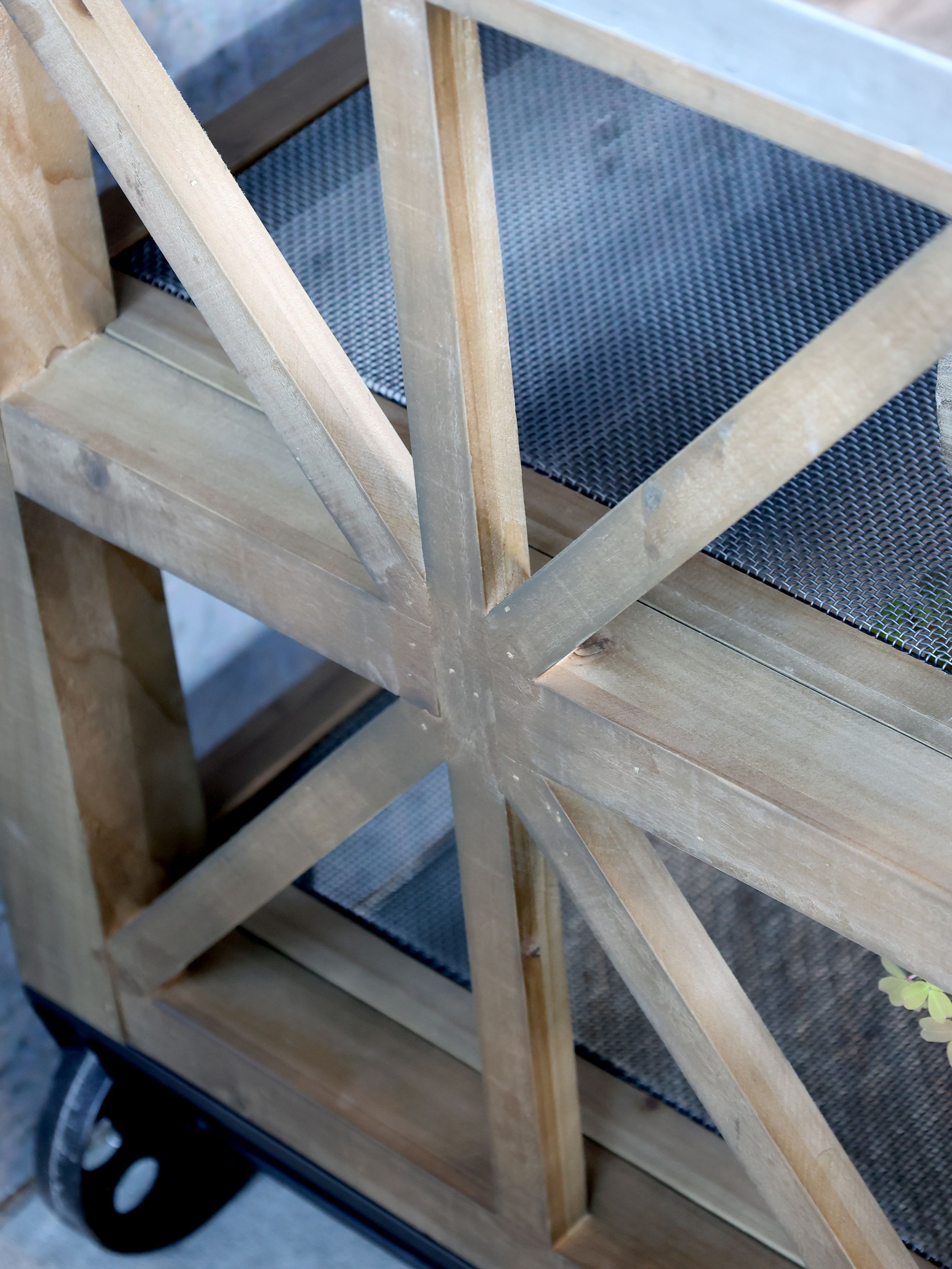 Chic Antique Anrichte Vintage Anrichtetisch Gaspard Tannenholz Zinkplatte