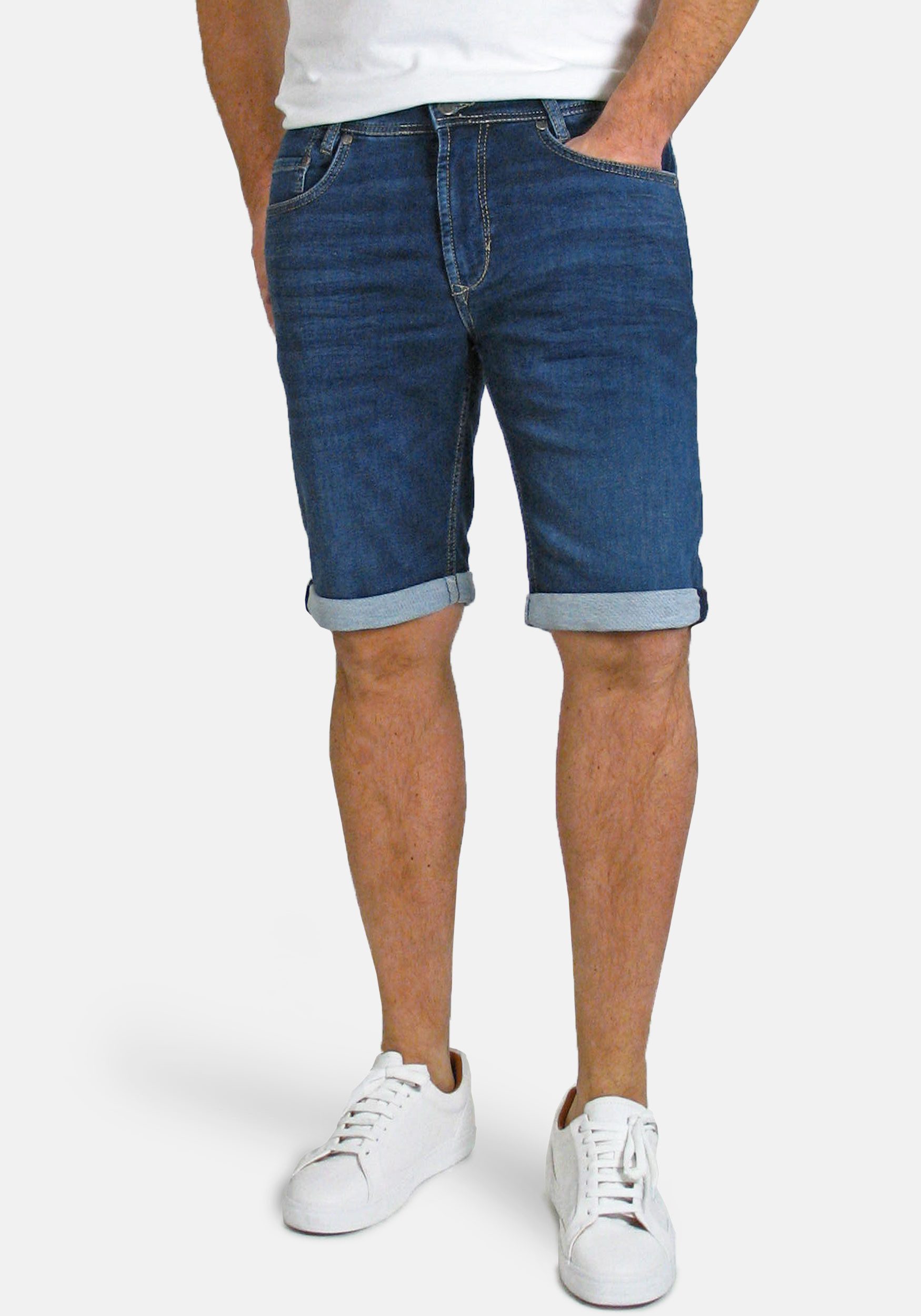 MAC Jeansshorts Jog'n Bermuda softer Sweat-Denim, elastisch und bequem