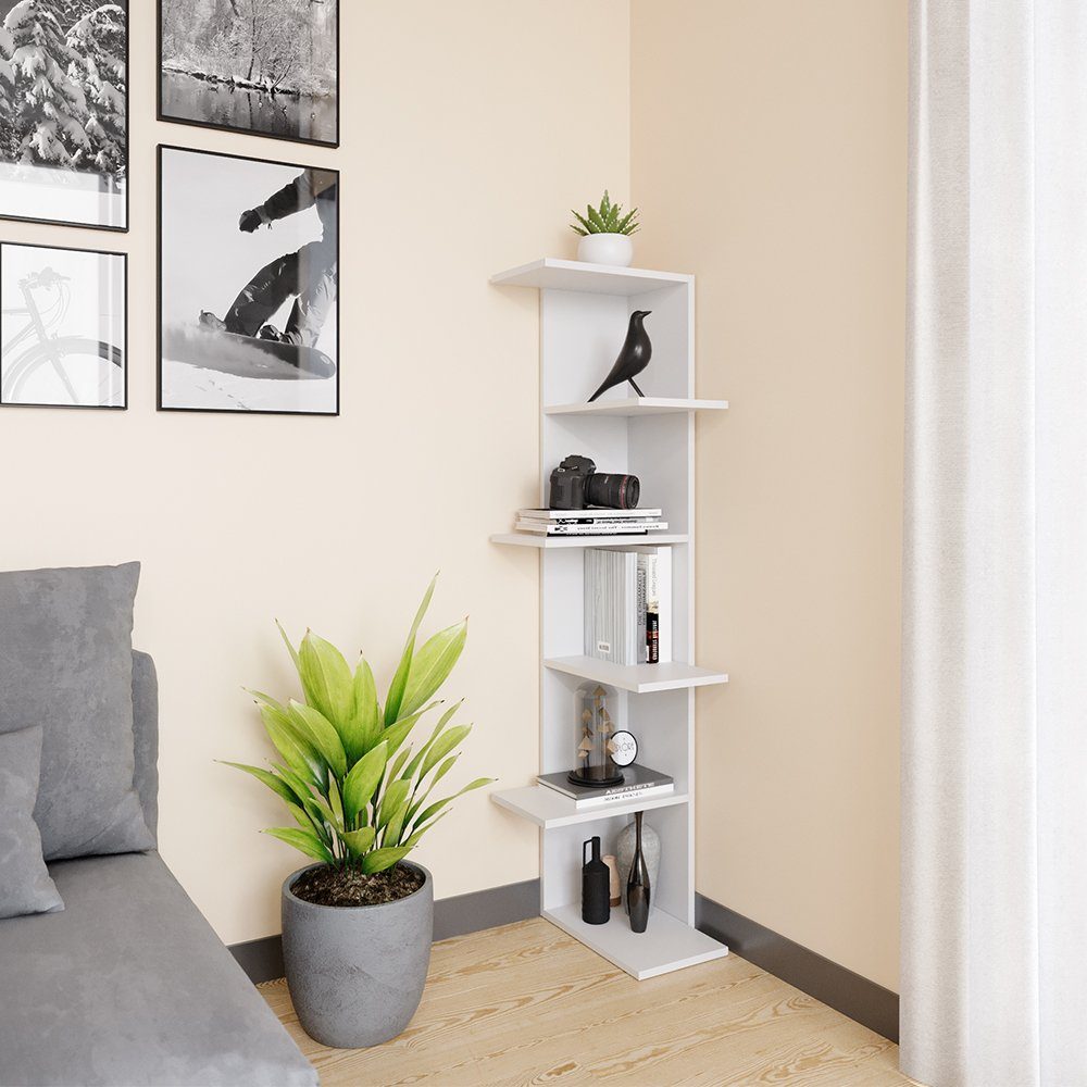 Vicco Eckregal Tera, Weiß, 37 x 140.1 cm günstig online kaufen