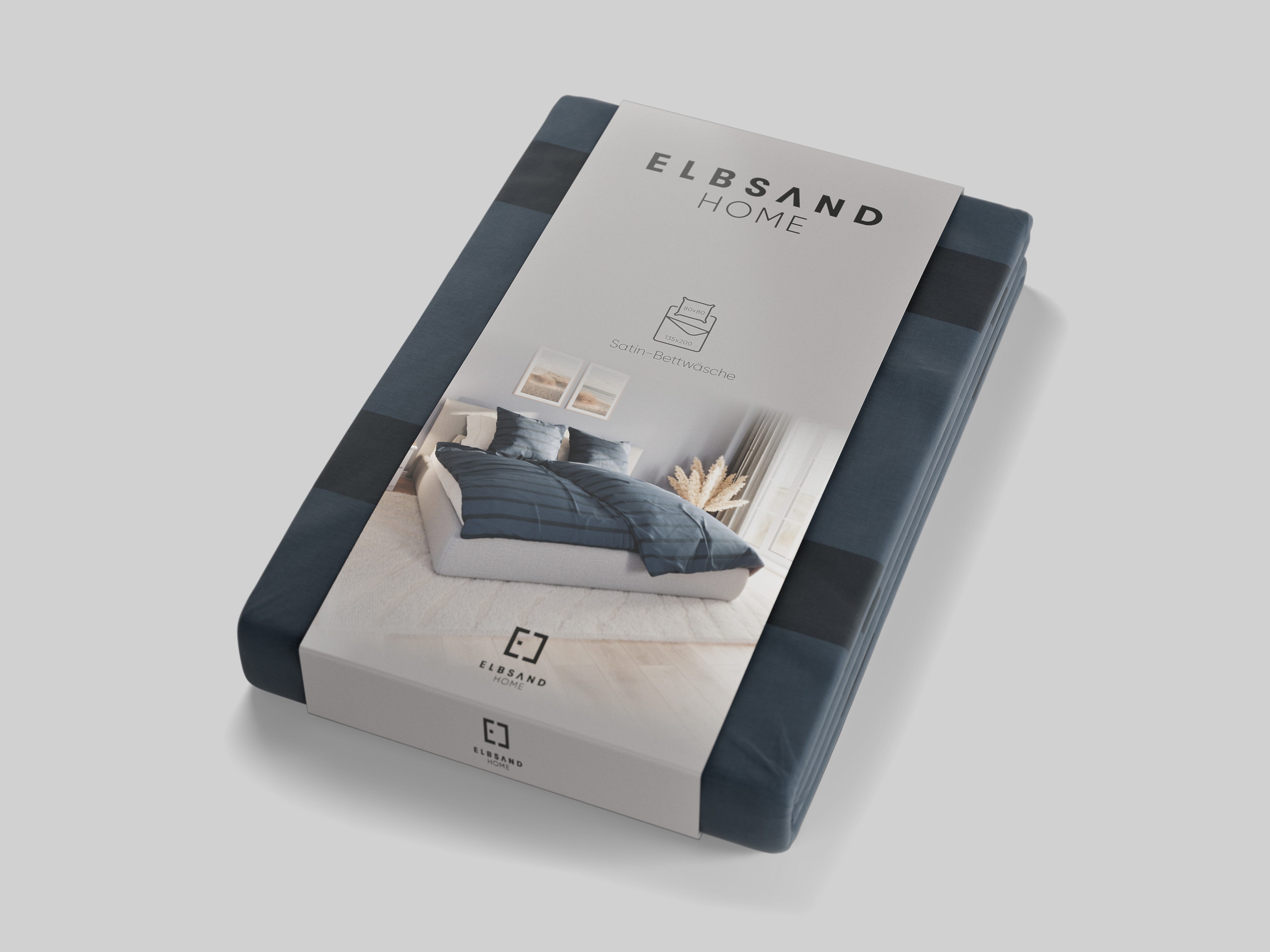 Elbsand Home Bettwäsche, 100% Baumwolle, Satin, 2 teilig