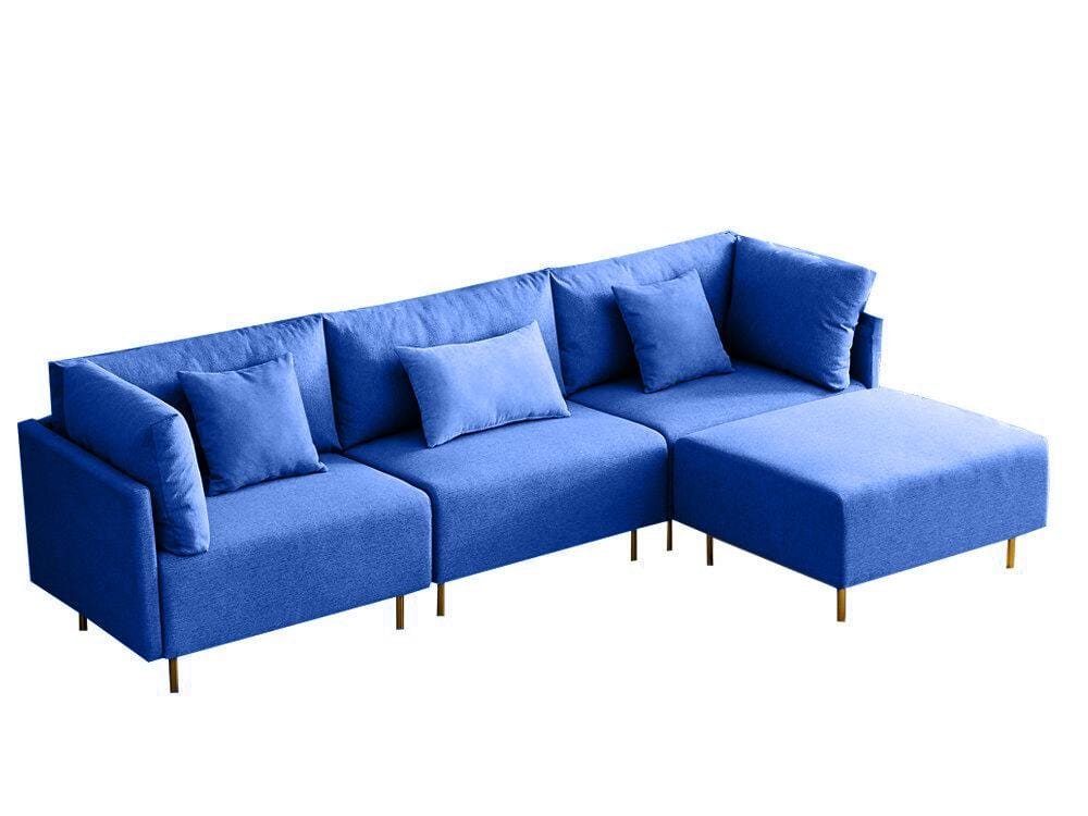 WohnenRoyal Sofa Modernes Sofa Navyblau