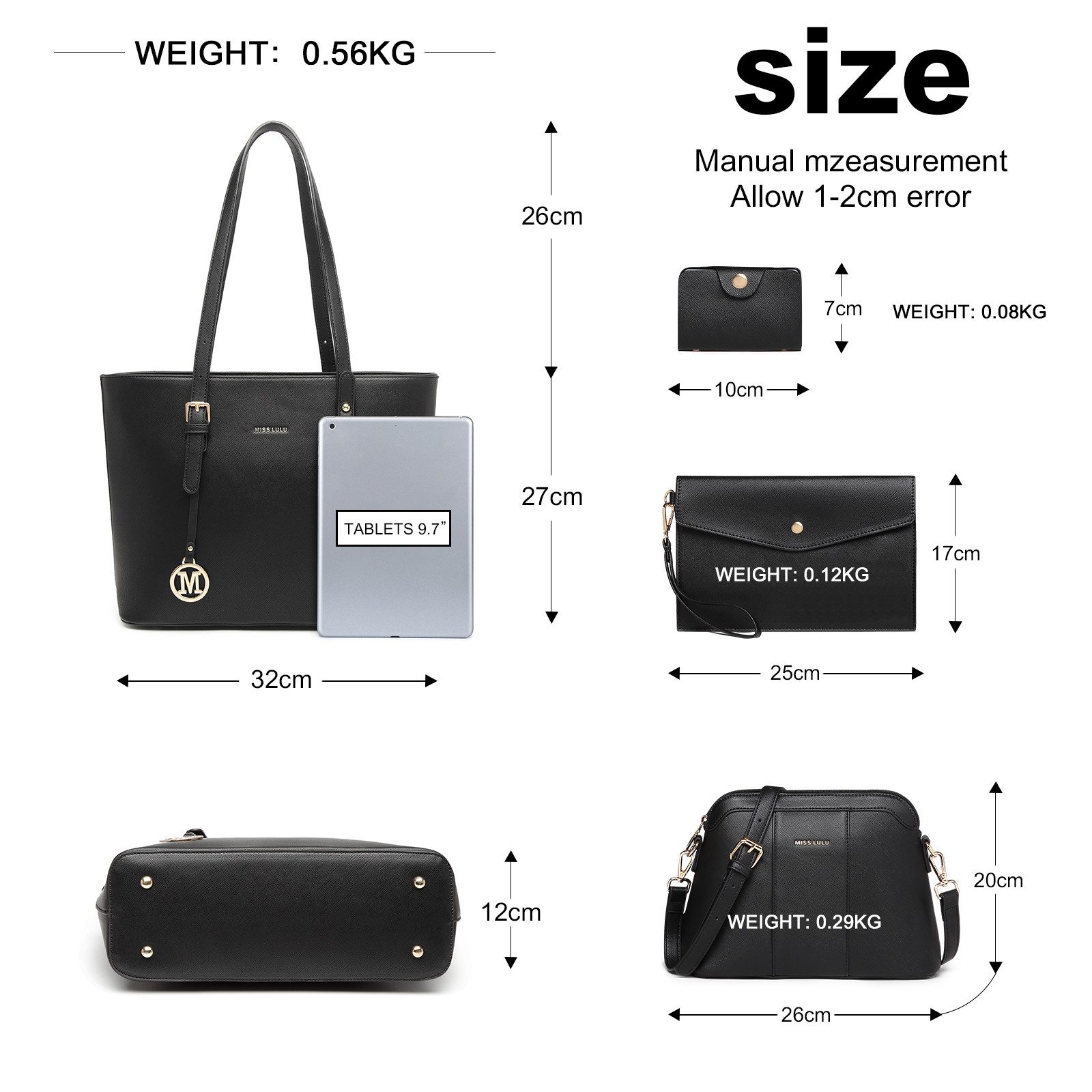 Miss Lulu Handtasche Damen Henkeltaschen Umhängetasche günstig online kaufen