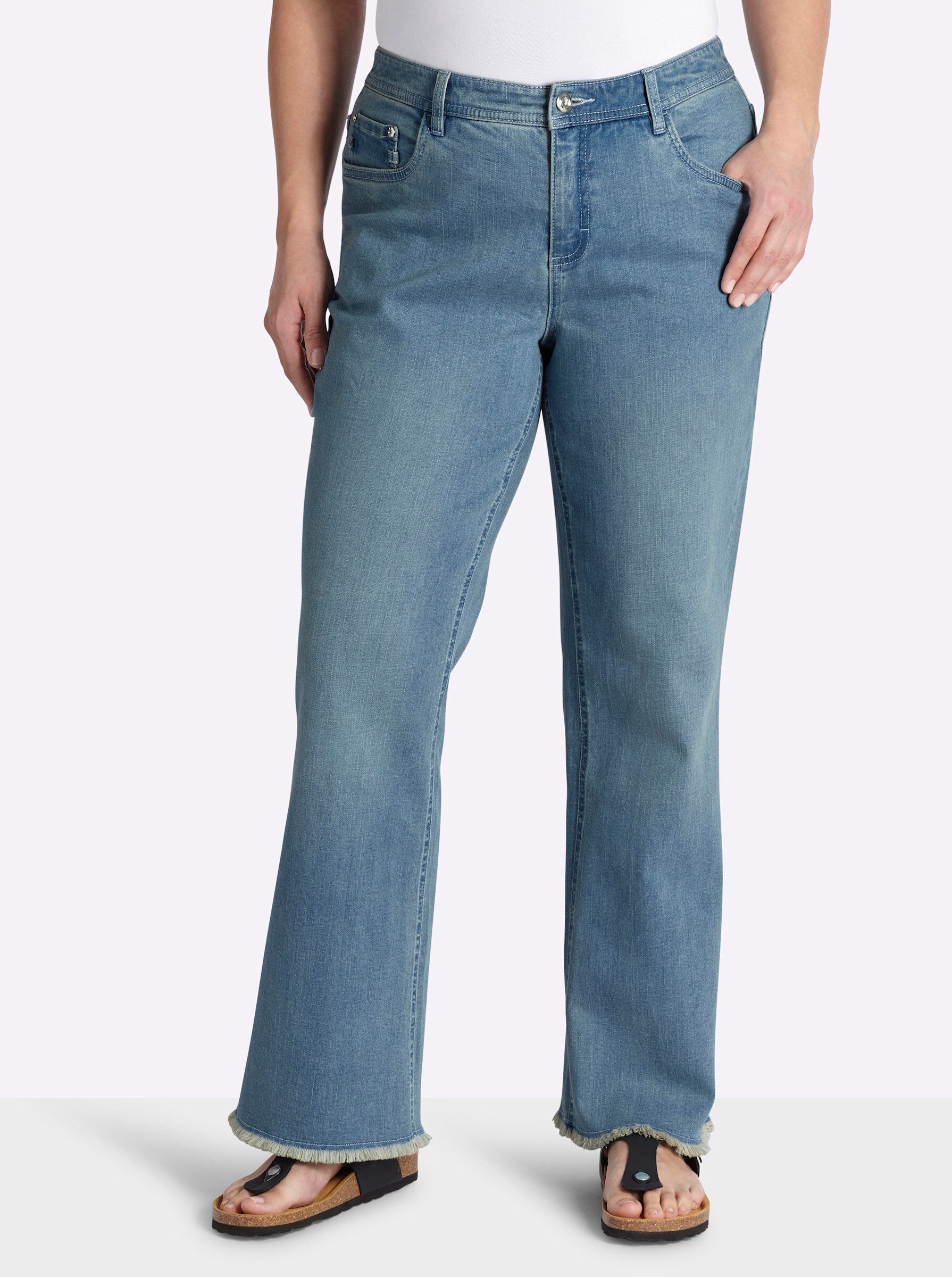 Sheego Bequeme Jeans Bootcut-Jeans normal