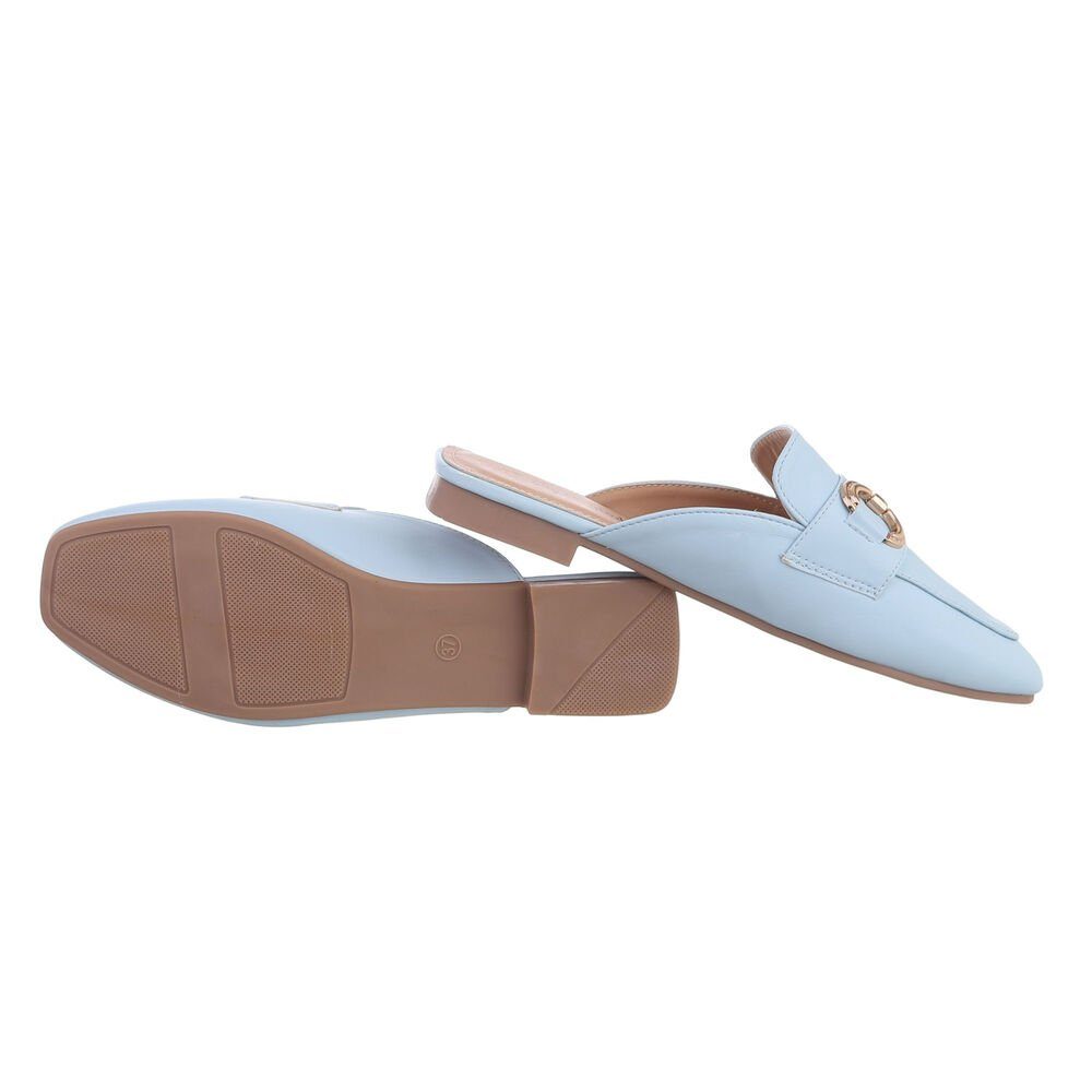 Ital-Design Damen Mules Freizeit Pantolette Blockabsatz günstig online kaufen