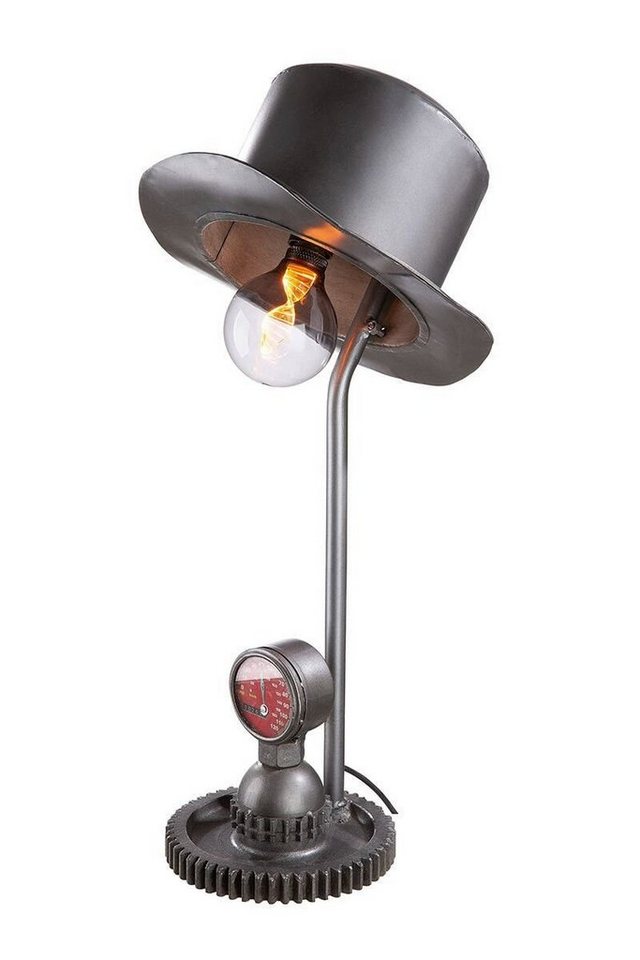 GILDE Dekoobjekt Handgefertigte Metall Lampe \'HUT\' – Einzigartige  Beleuchtung mit stilv