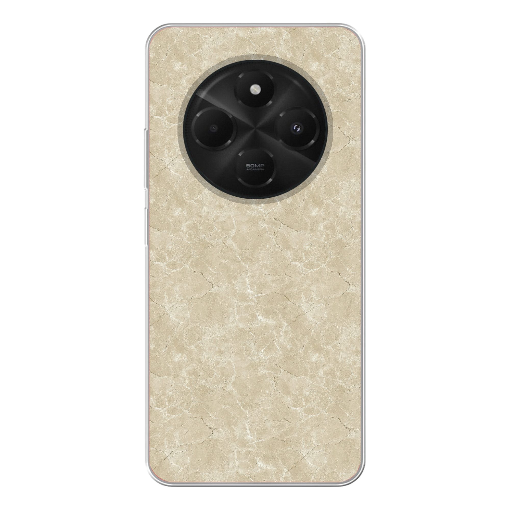 Handyhülle für Xiaomi Poco C75 Hellbeige - Marmor - Diffusionsäderung