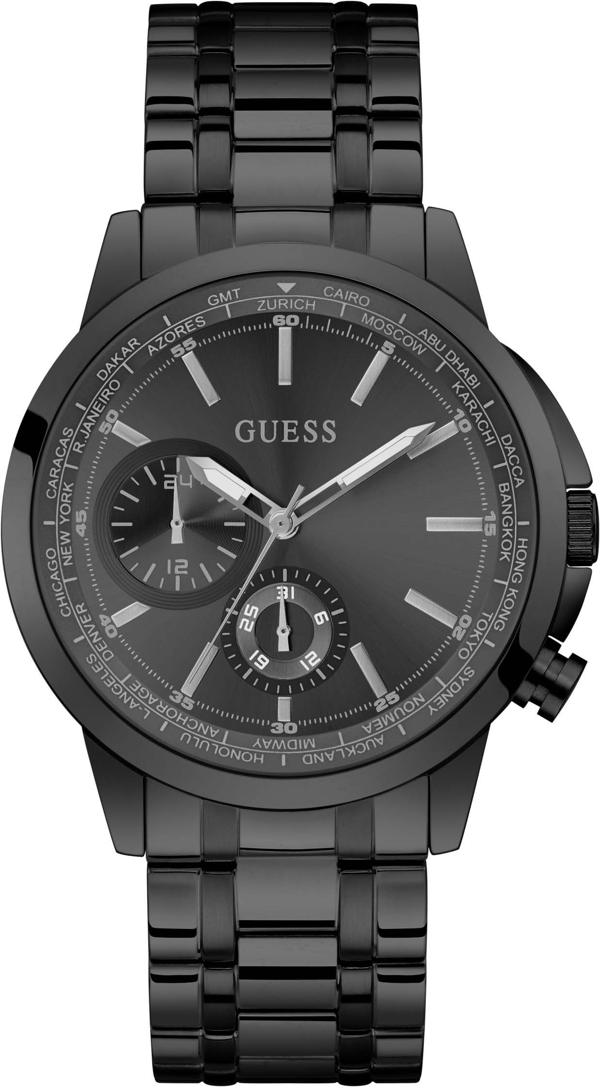 Guess Multifunktionsuhr GW0490G3, Armbanduhr, Quarzuhr, Herrenuhr