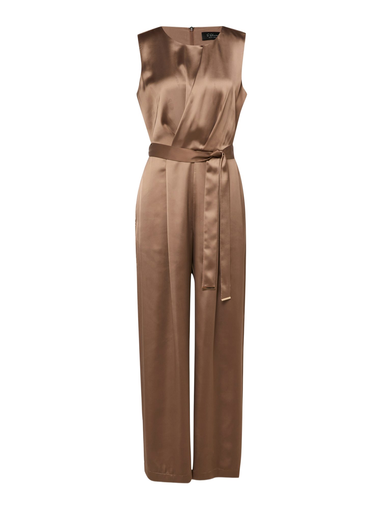 s.Oliver BLACK LABEL Overall braun,Elegant,Polyester,Unifarben,Rundhals,Ärmellos,Regular Fit