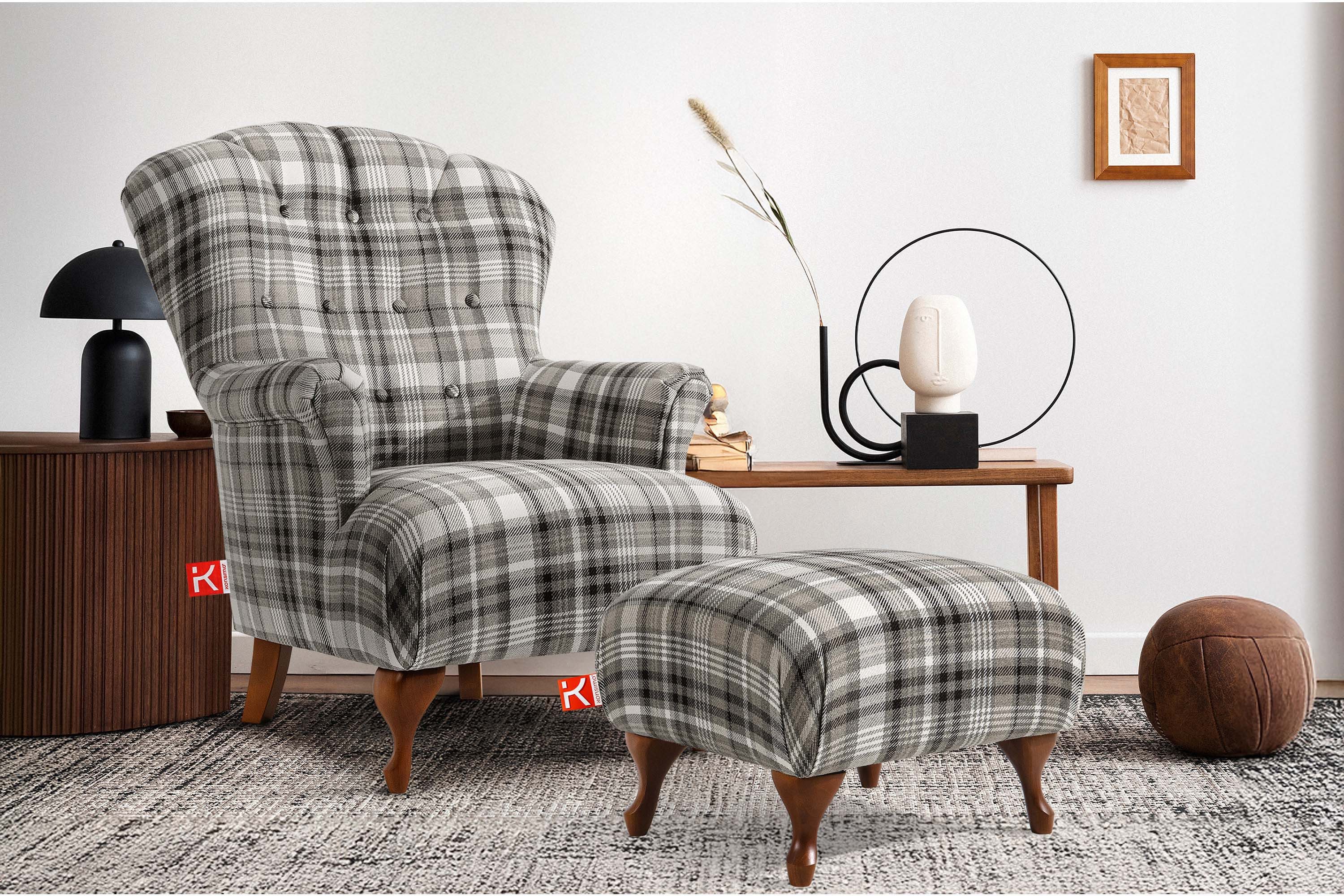 KONSIMO® Sessel TOMIS Einzelsessel mit Fußhocker, günstig online kaufen