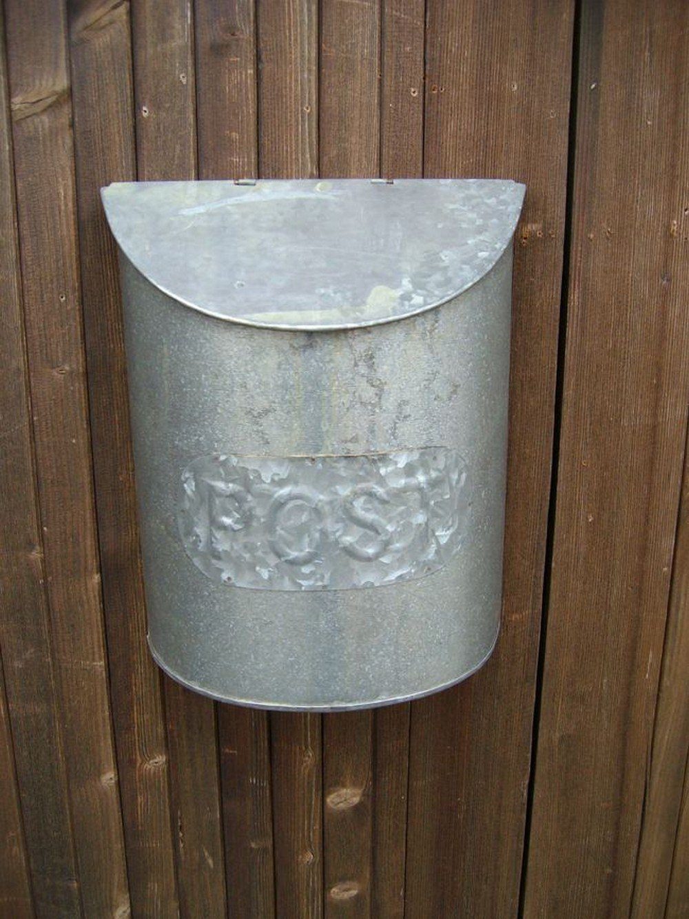Deko-Impression Briefkasten Dekorativer, praktischer Briefkasten Postkasten Eisen verzinkt grau (1-St)