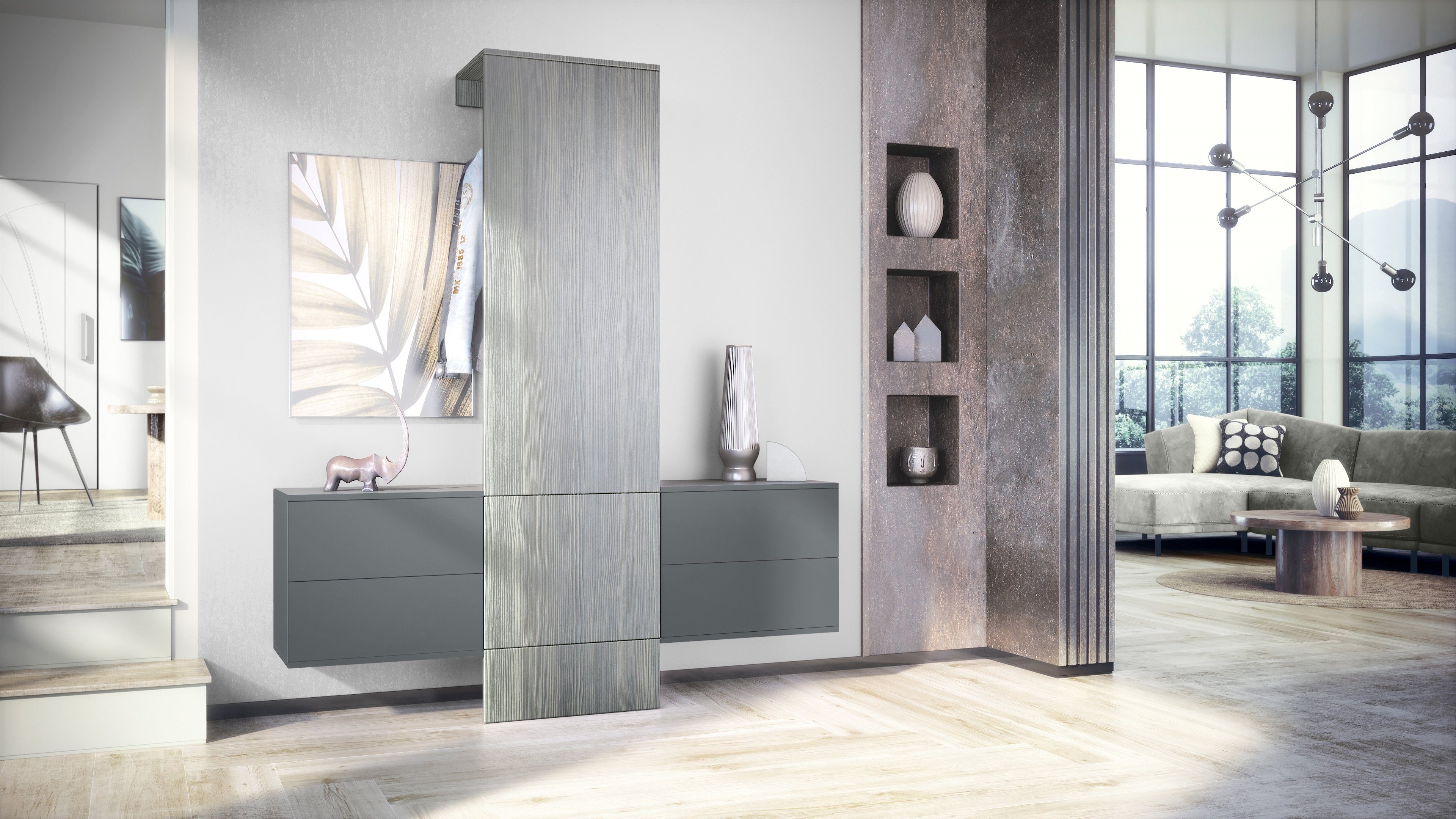 Vladon Garderoben-Set Carlton Set 3, (Wandgarderobe günstig online kaufen