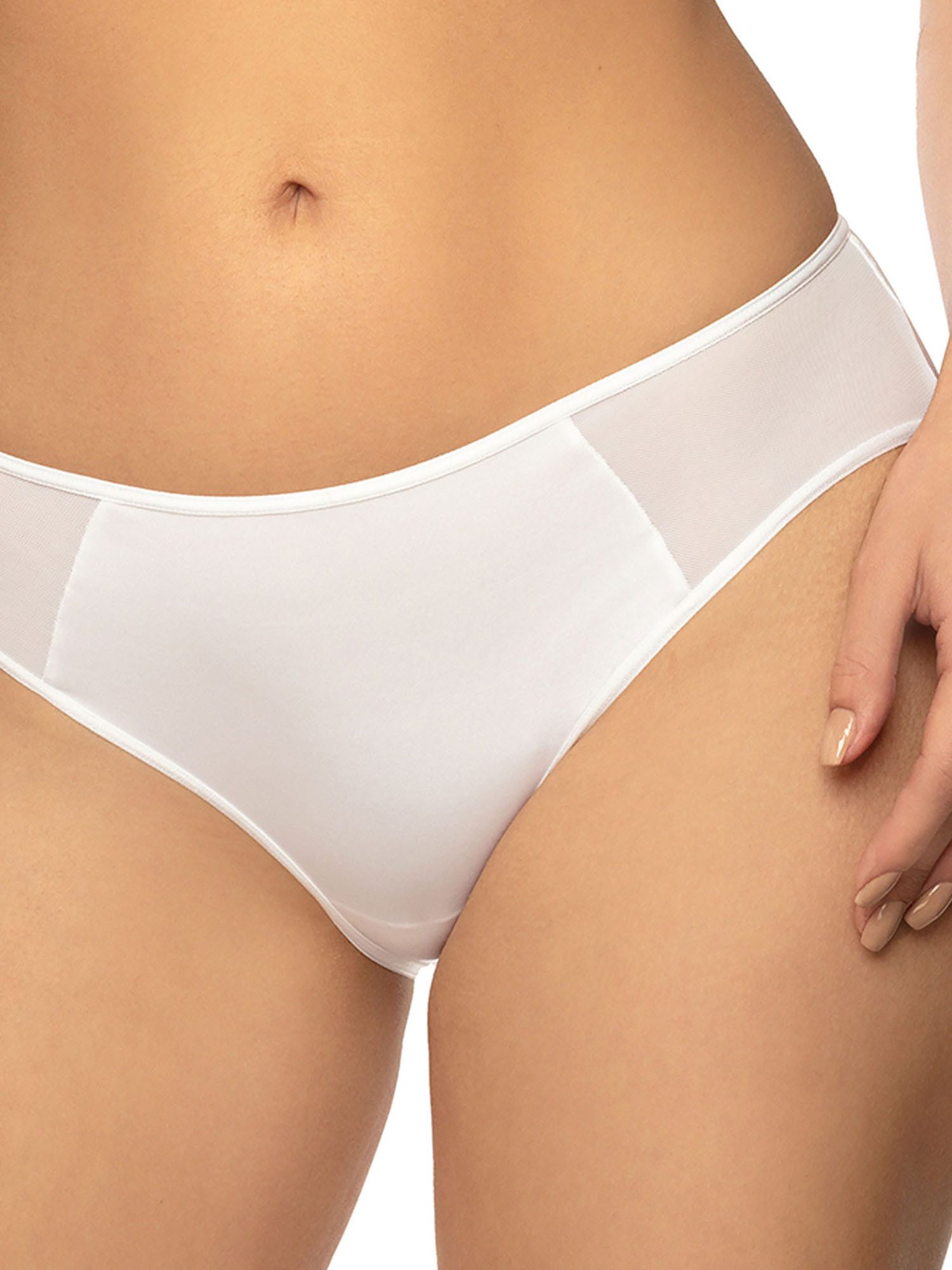 Viania Bikinislip 2er Pack Slip Sally (Packung, 2-St) flache Beinabschlüsse, leicht glänzendes Material aus Microfaser