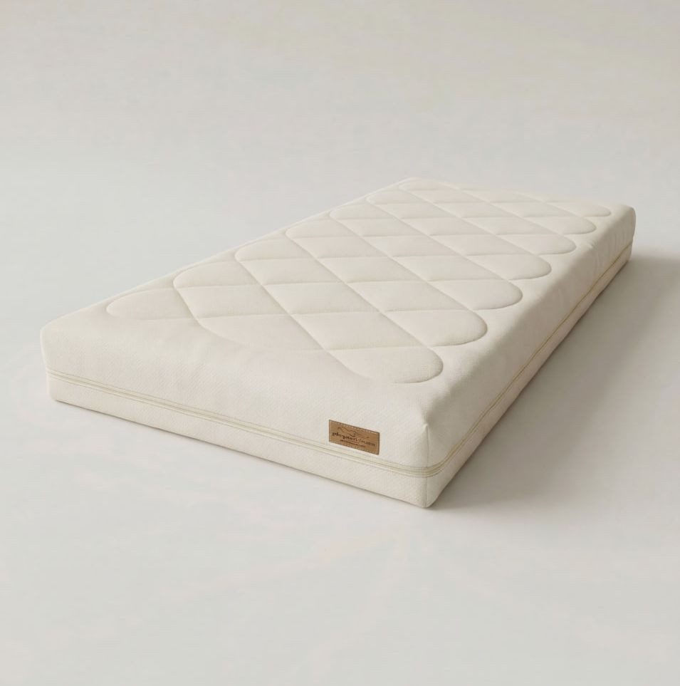 Naturmatratze AURA 20 - 7 Zonen Naturlatex ergonomisch vegan, geborgenschlafen, 20 cm hoch, (Bio Baumwolle Matratze - Atmungsaktiv langlebig Komfort, Vegane Schlafmatratze - Druckentlastend und langlebig), Natural Latex Mattress AURA 20 - Organic Medium F