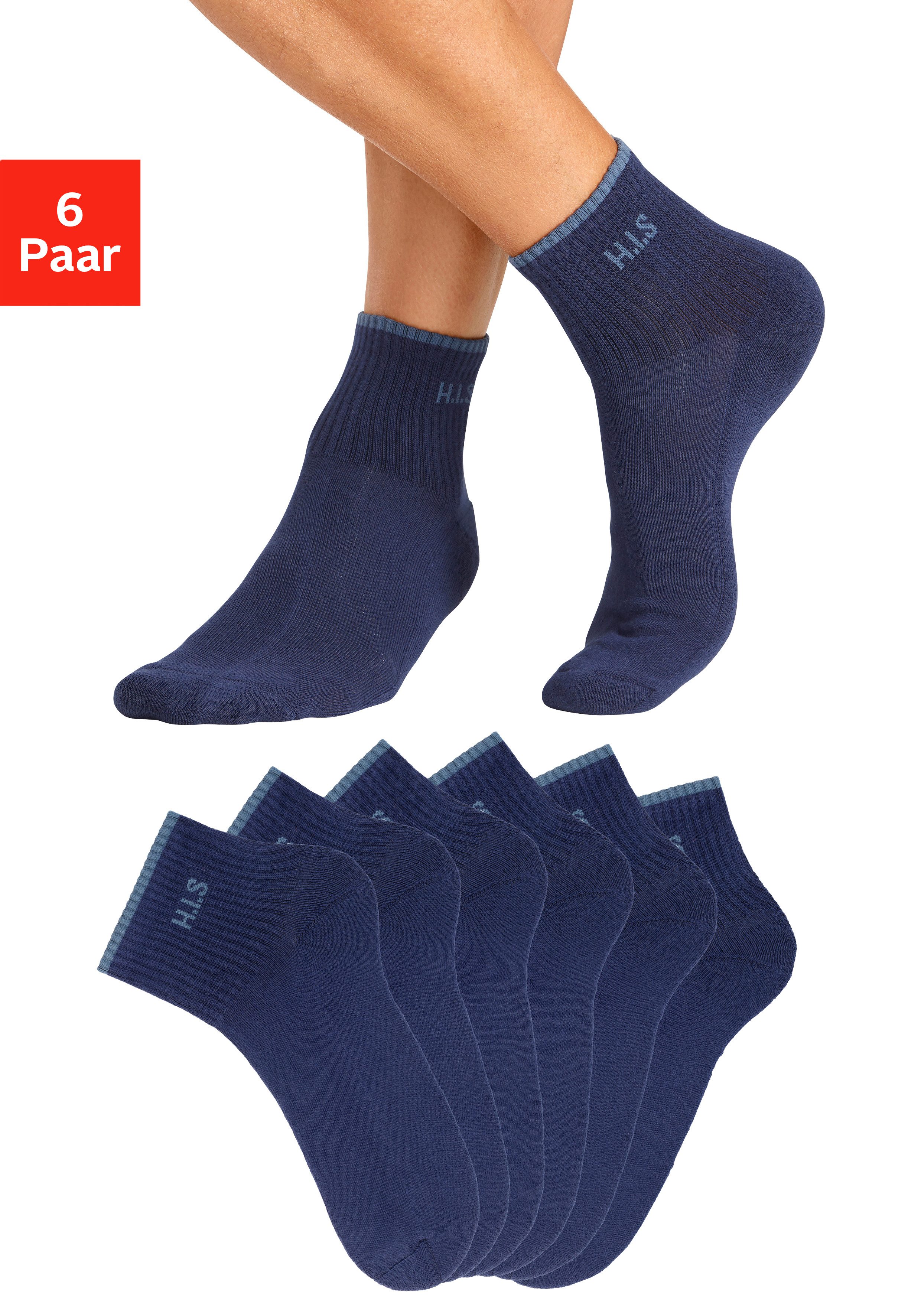 H.I.S Sportsocken (Packung, 6-Paar) Kurzsocken mit günstig online kaufen