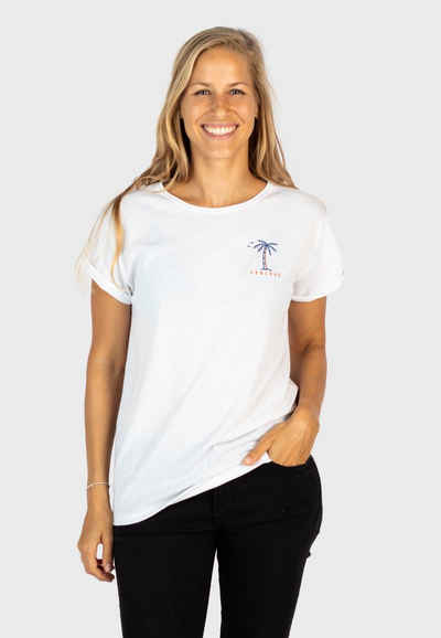 Zealous T-Shirt Vacay mit trendigem Insel-Print