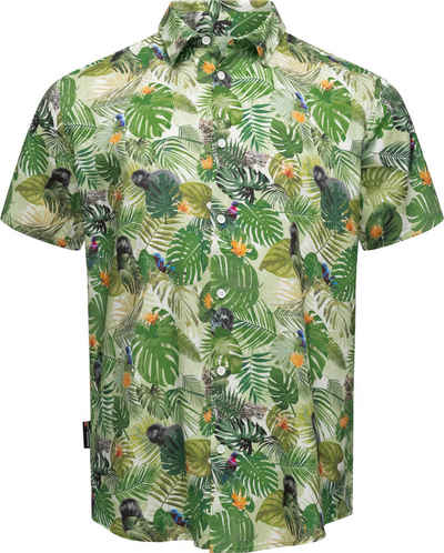 Ragwear Hawaiihemd Omerro Sommerliches Herren Hemd mit hawaiianischem Print