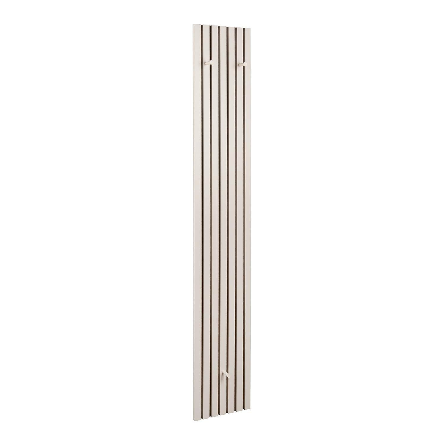 MIRRORS AND MORE Garderobenpaneel GRACE, Sandgrau, Schwarz, MDF, 5 Haken, B 50 x H 125 x T 7,5 cm