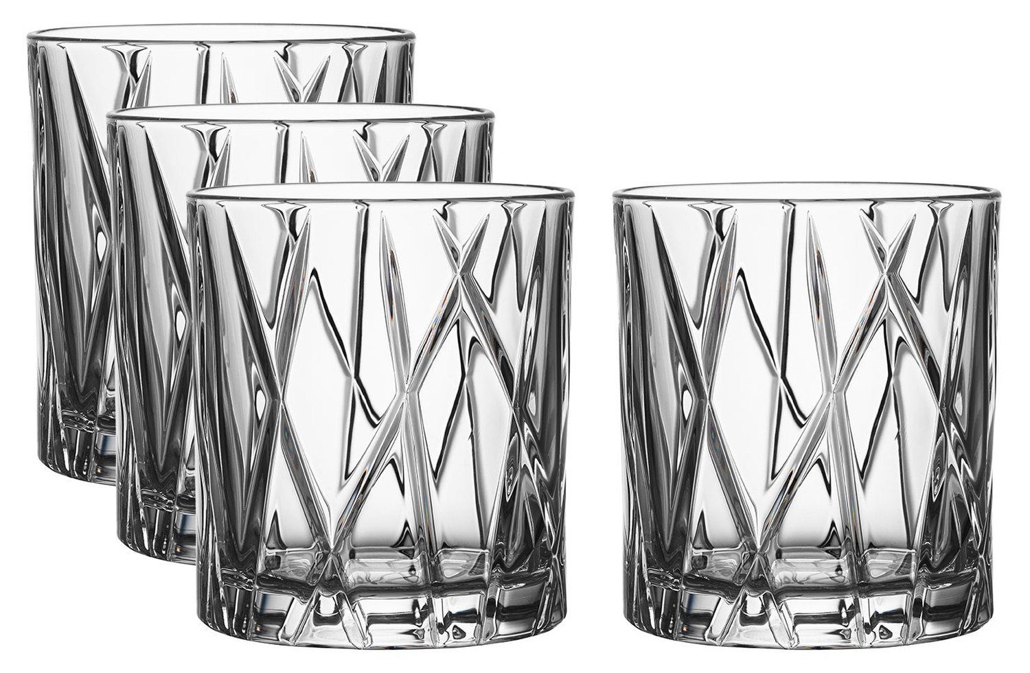 Whiskyglas City Old Fashioned Glas 25 cl 4 Stk. klar Kristallglas Höhe 8,7 cm Ø 7,8 cm