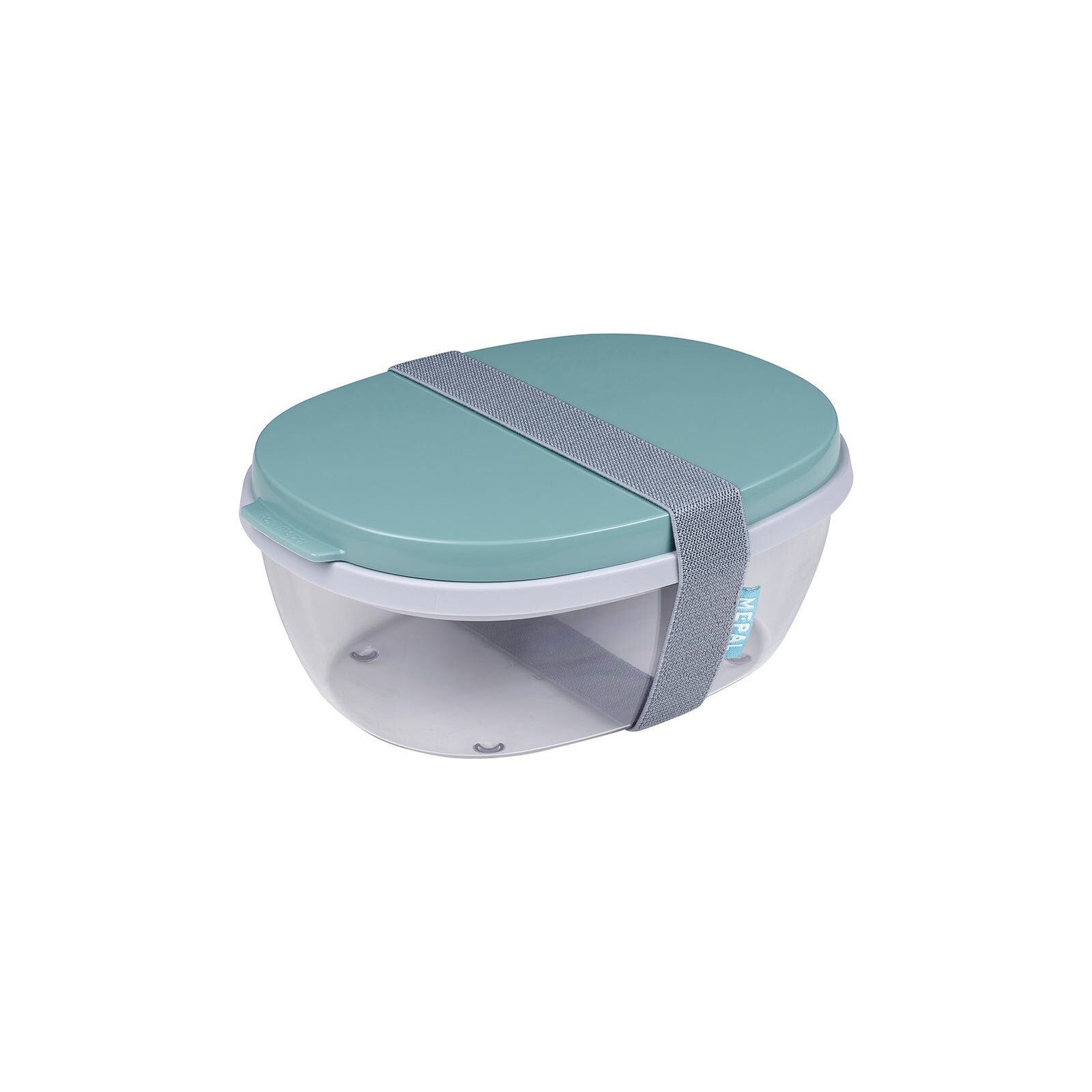 Mepal Lunchbox Ellipse Salatbox 1300 ml, Kunststoff, (1-tlg), Spülmaschinengeeignet nordic green