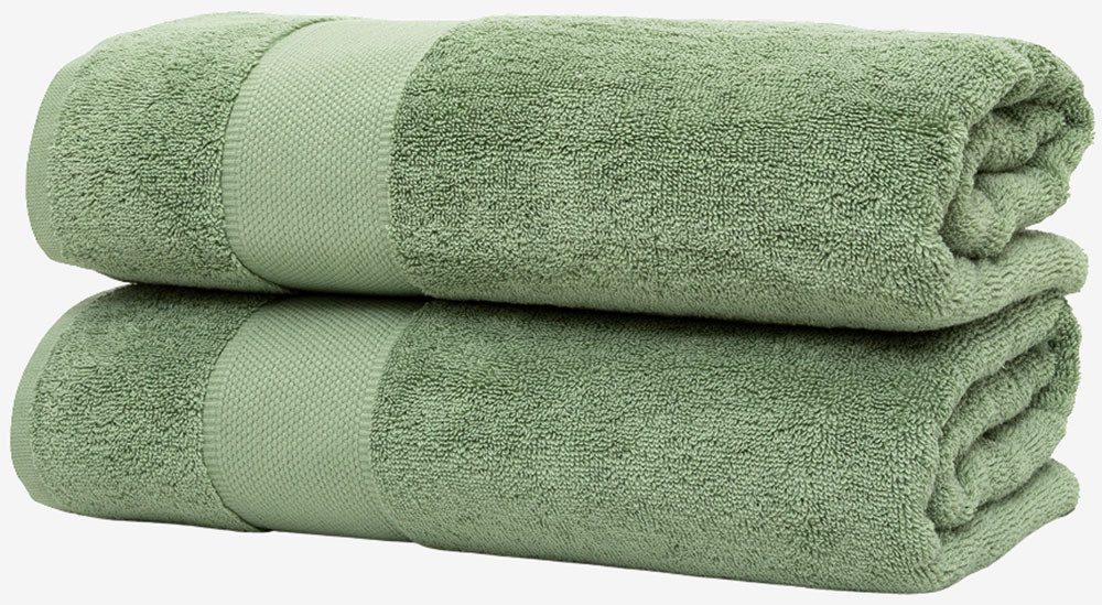 Wolkenfeld Duschtücher Premium Low-Twist Baumwolle 550 g/m² – 2 große Dusch günstig online kaufen