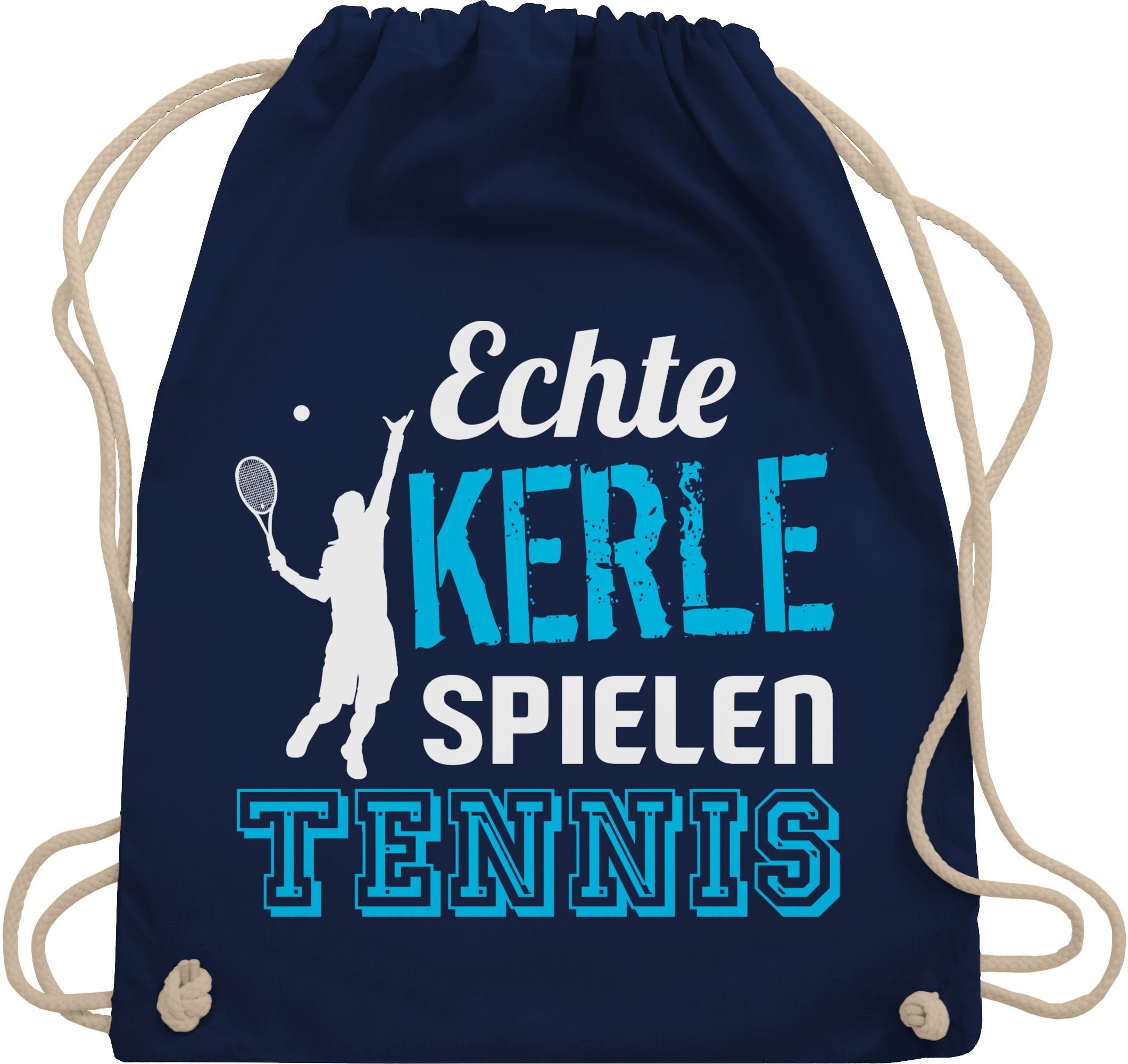 Shirtracer Turnbeutel Echte Kerle spielen Tennis, Tennis Zubehör