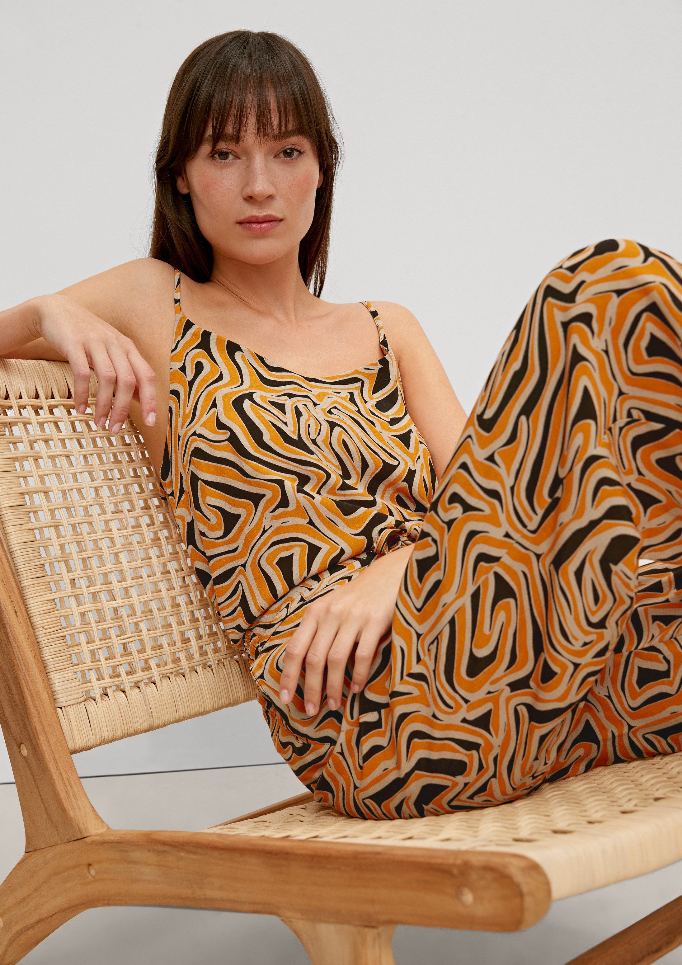 comma Blusentop Bluse Bluse mit Spaghettiträgern