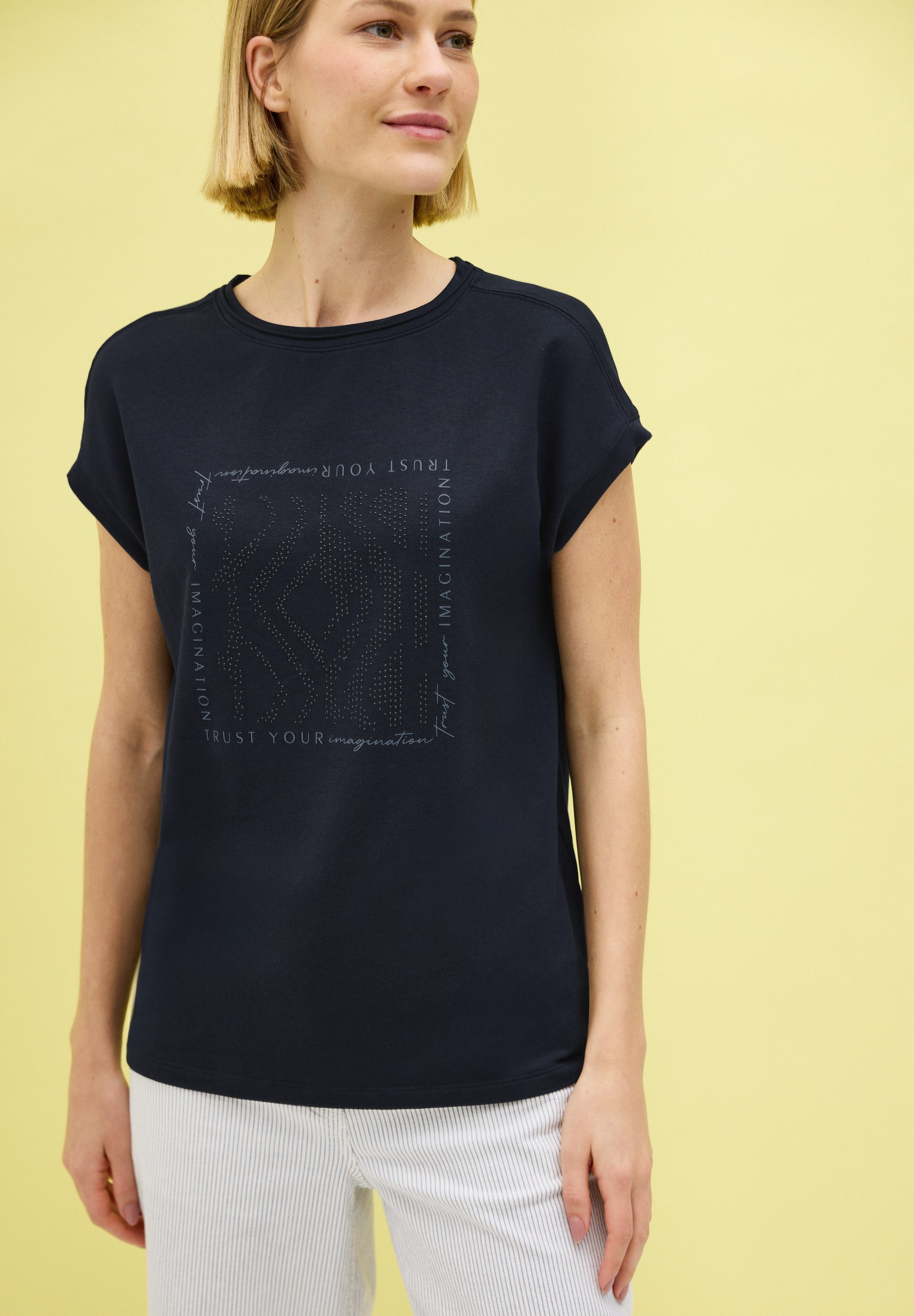 CECIL T-Shirt mit Glitzer Print