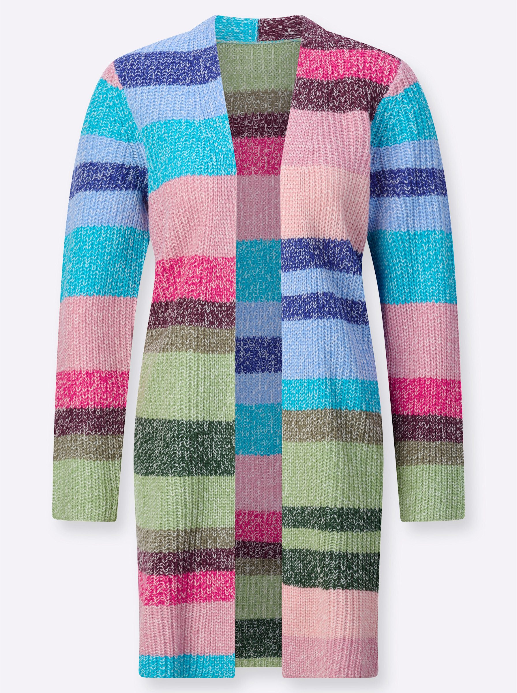 Strickjacke Strickmantel Langarm Rippoptik